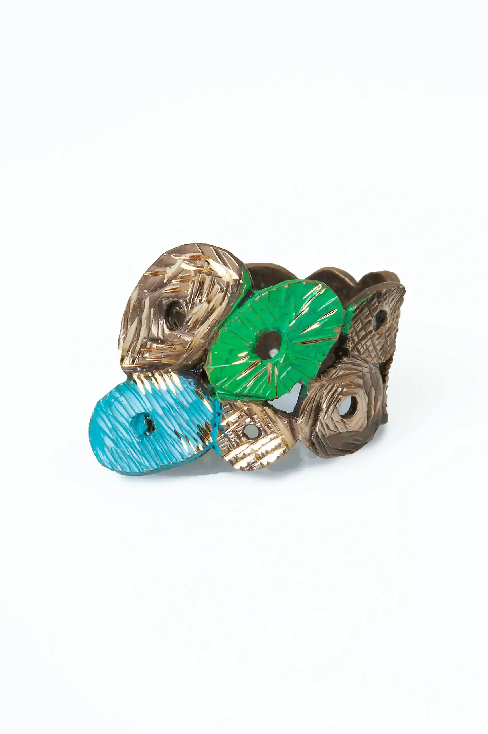 Handmade Jewellery | Bronze ring with green blue patina main