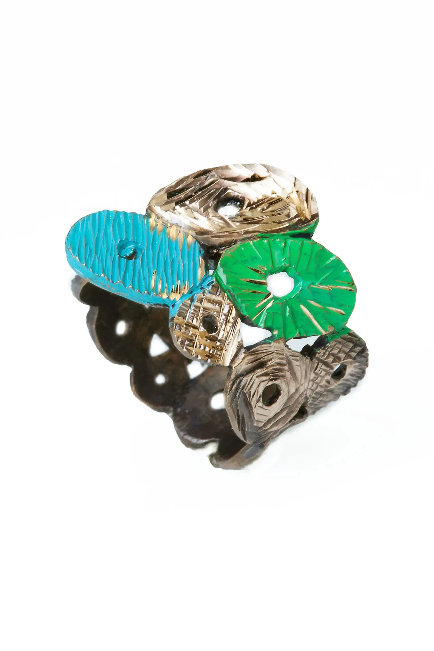 Handmade Jewellery | Bronze ring with green blue patina gallery 1