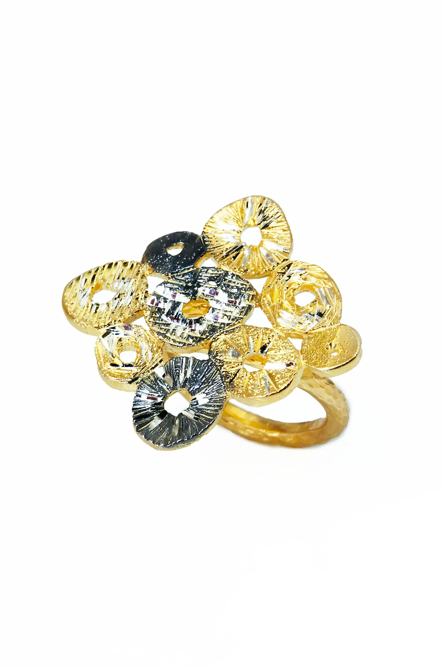 Handmade Jewellery | Gold and black plated silver ring main