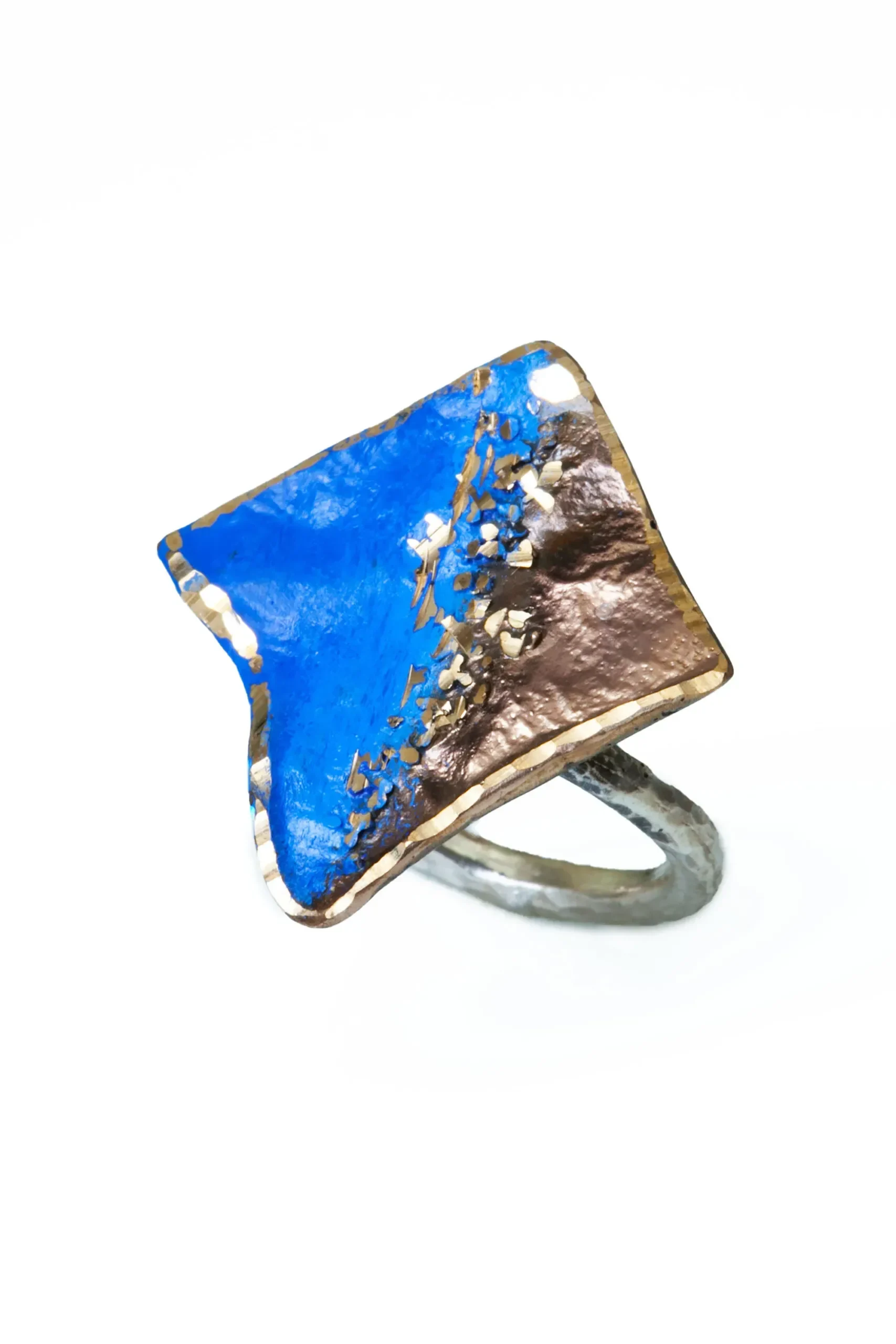 Handmade Jewellery | Βronze ring with blue patina main