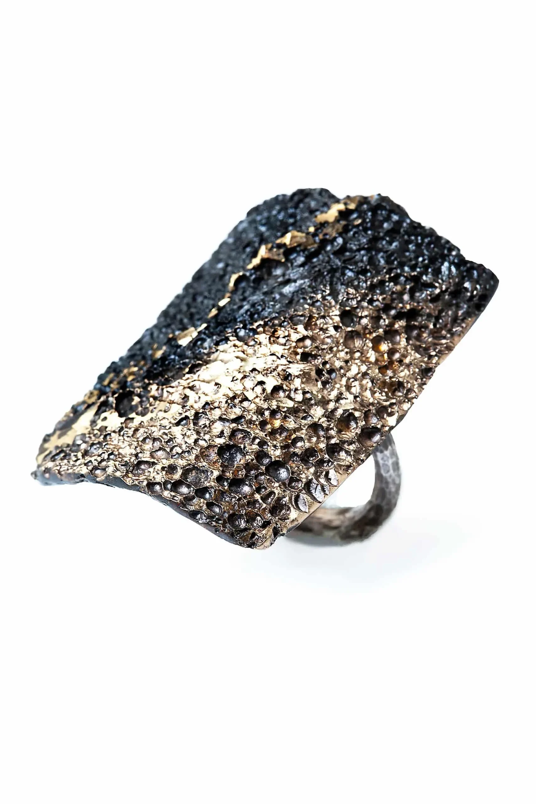 Handmade Jewellery | Bronze ring with black gold patina main