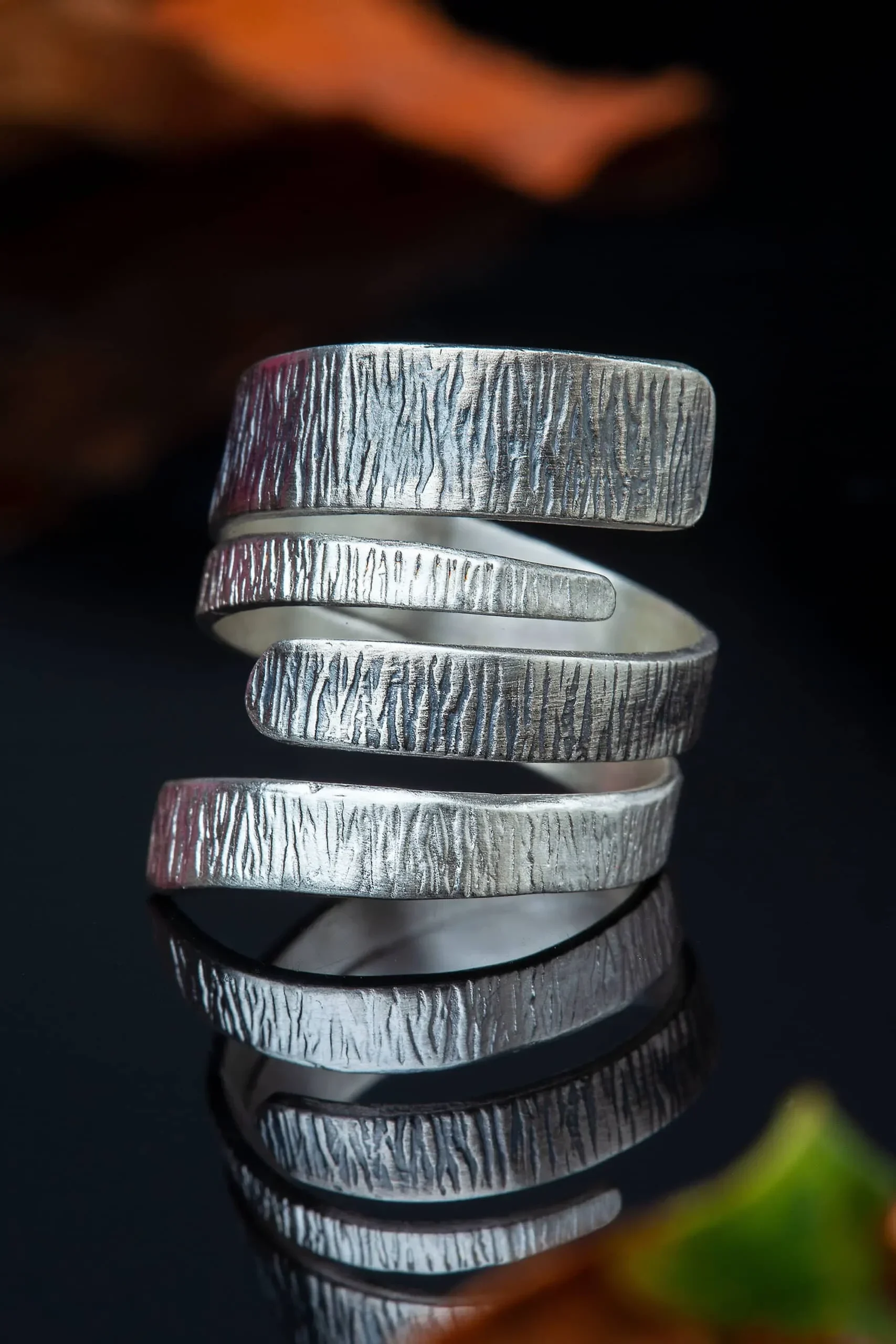 Handmade Jewellery | Minimal textured silver ring gallery 2