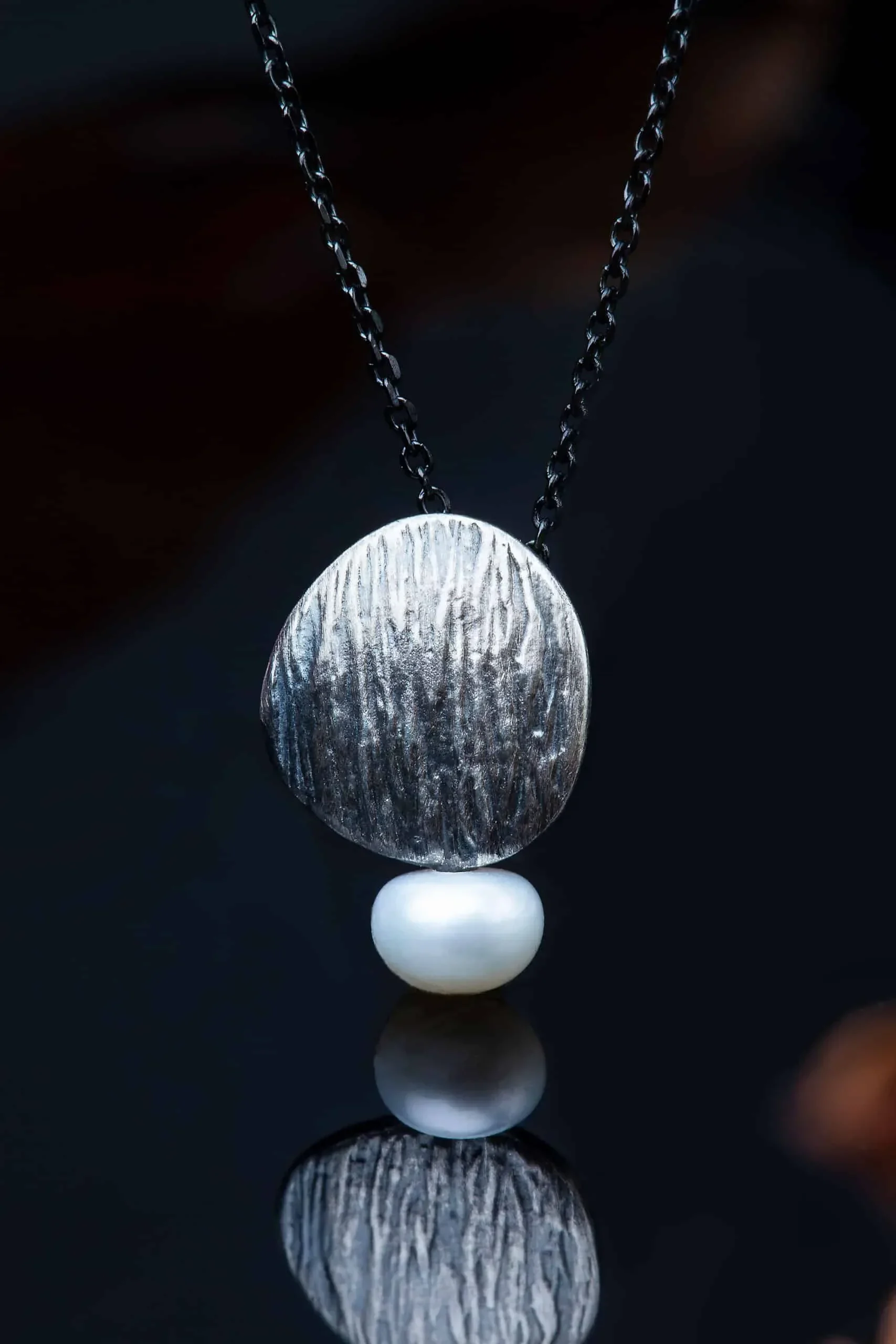 Handmade Jewellery | Silver necklace with pearl gallery 1