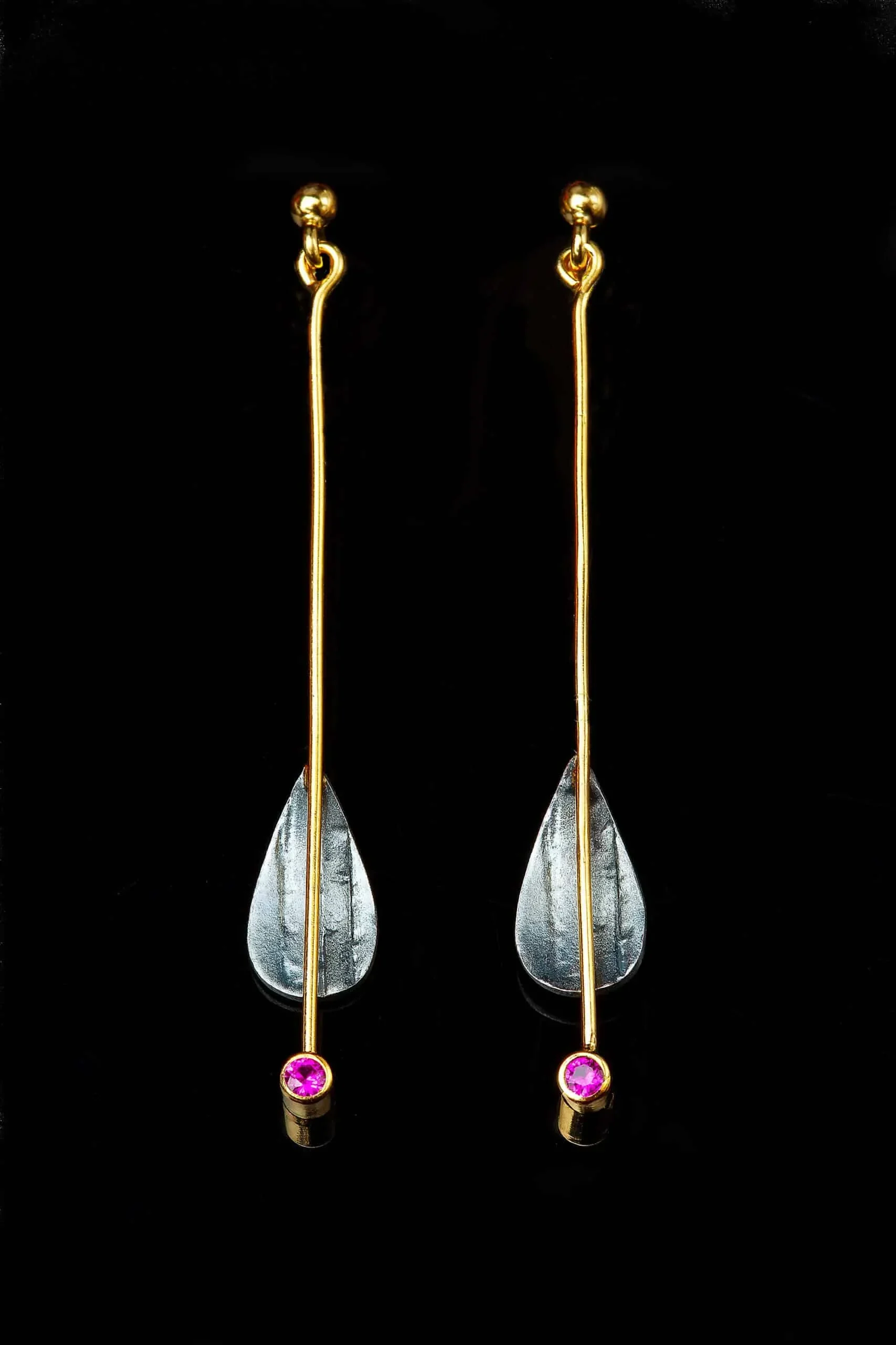 Handmade Jewellery | Silver handmade long earrings gallery 1