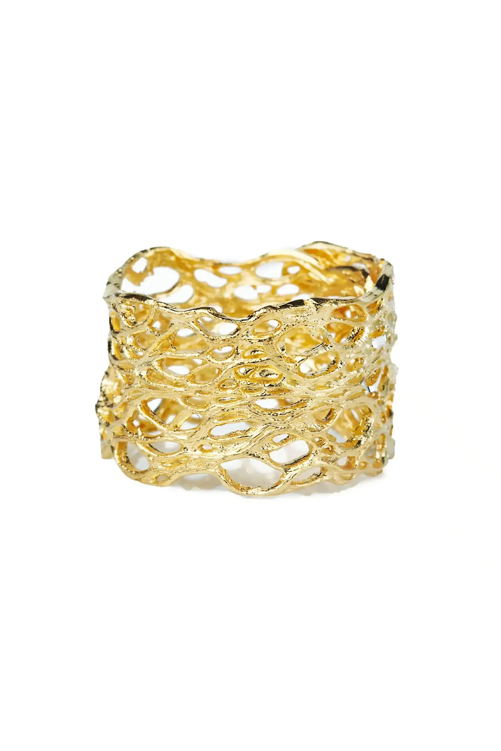 Handmade Jewellery | Plexus gold plated silver ring gallery 1