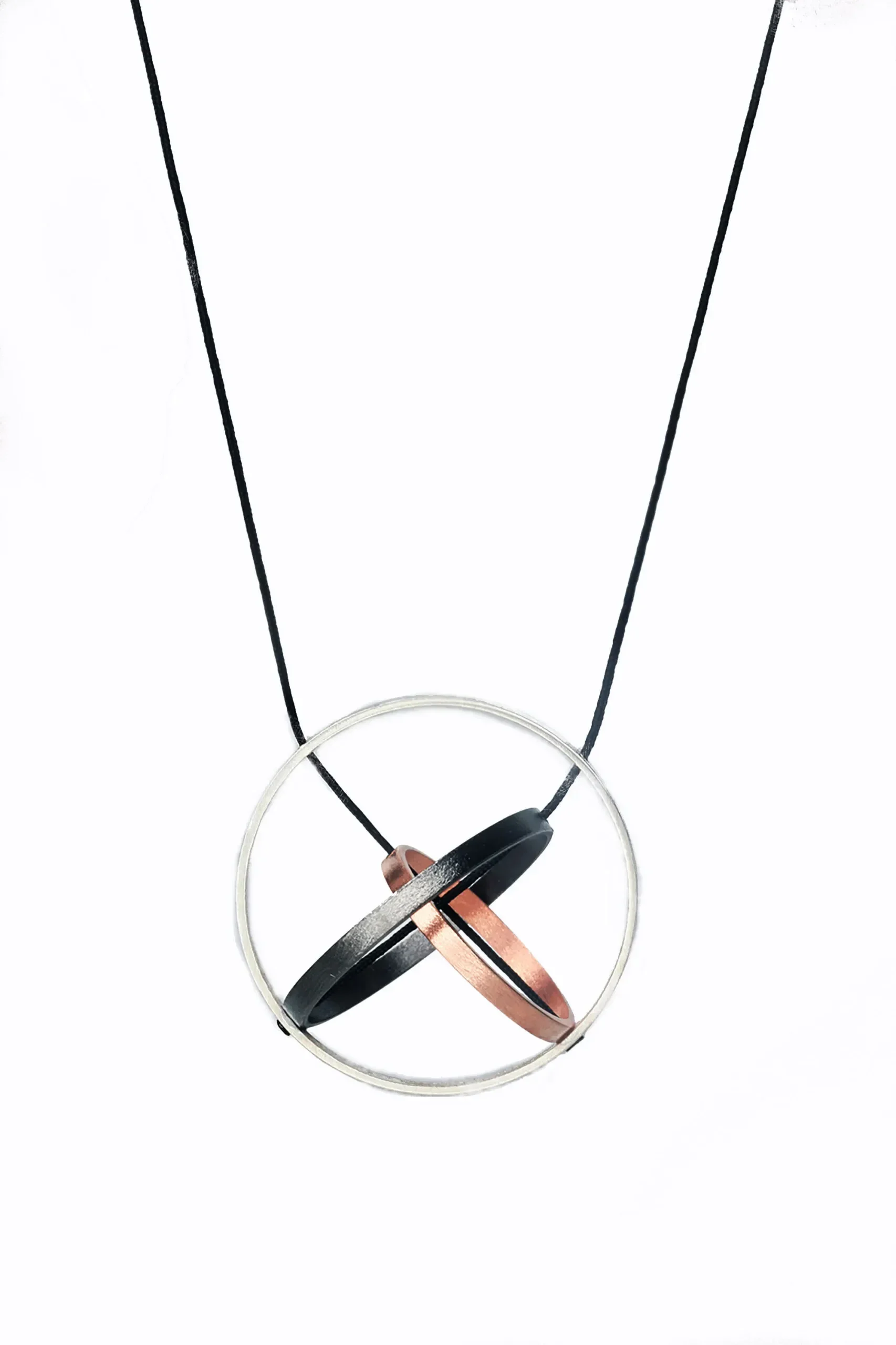 Handmade Jewellery | Minimal geometric multi plated bronze necklace gallery 1