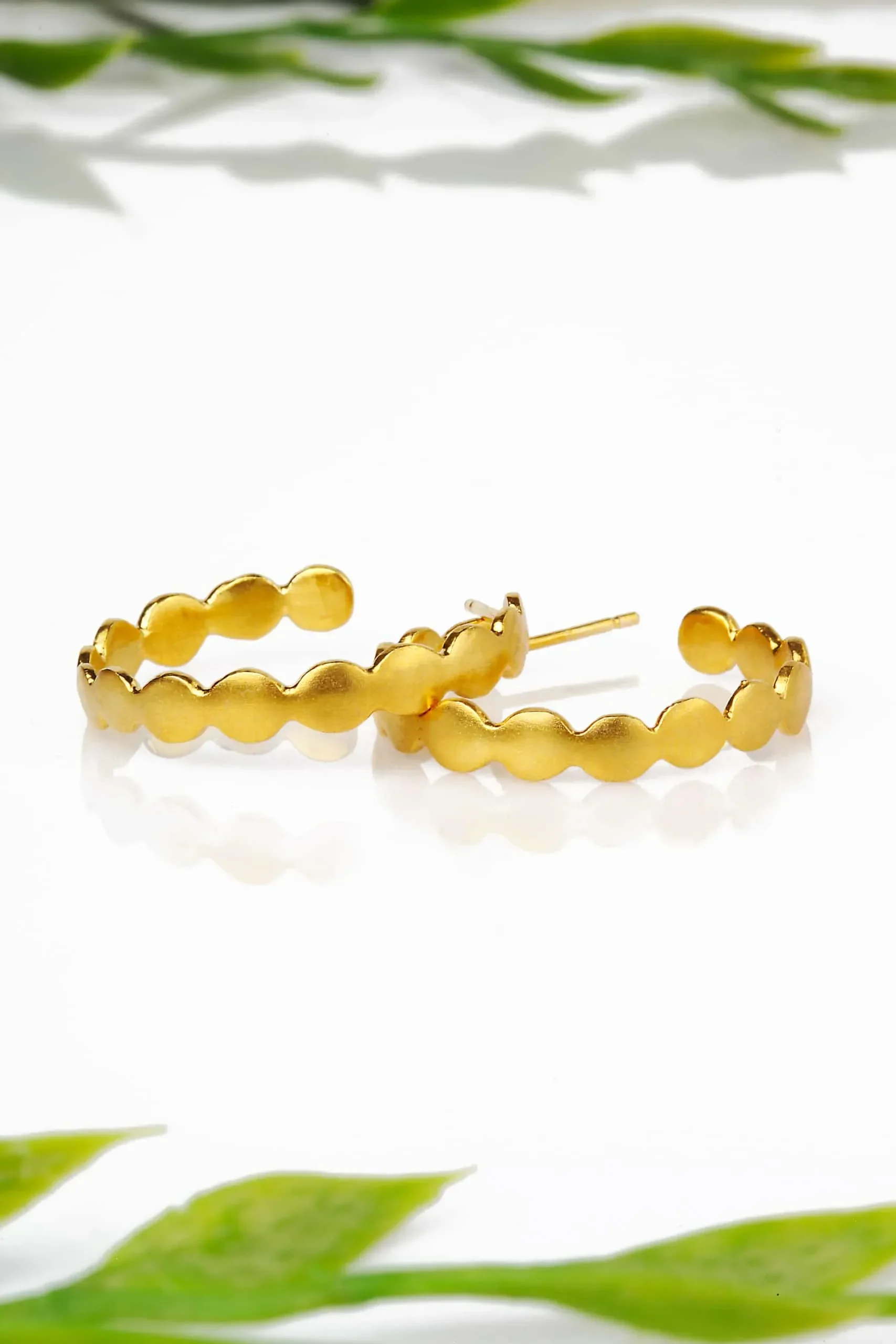 Handmade Jewellery | Gold plated silver hoops gallery 1