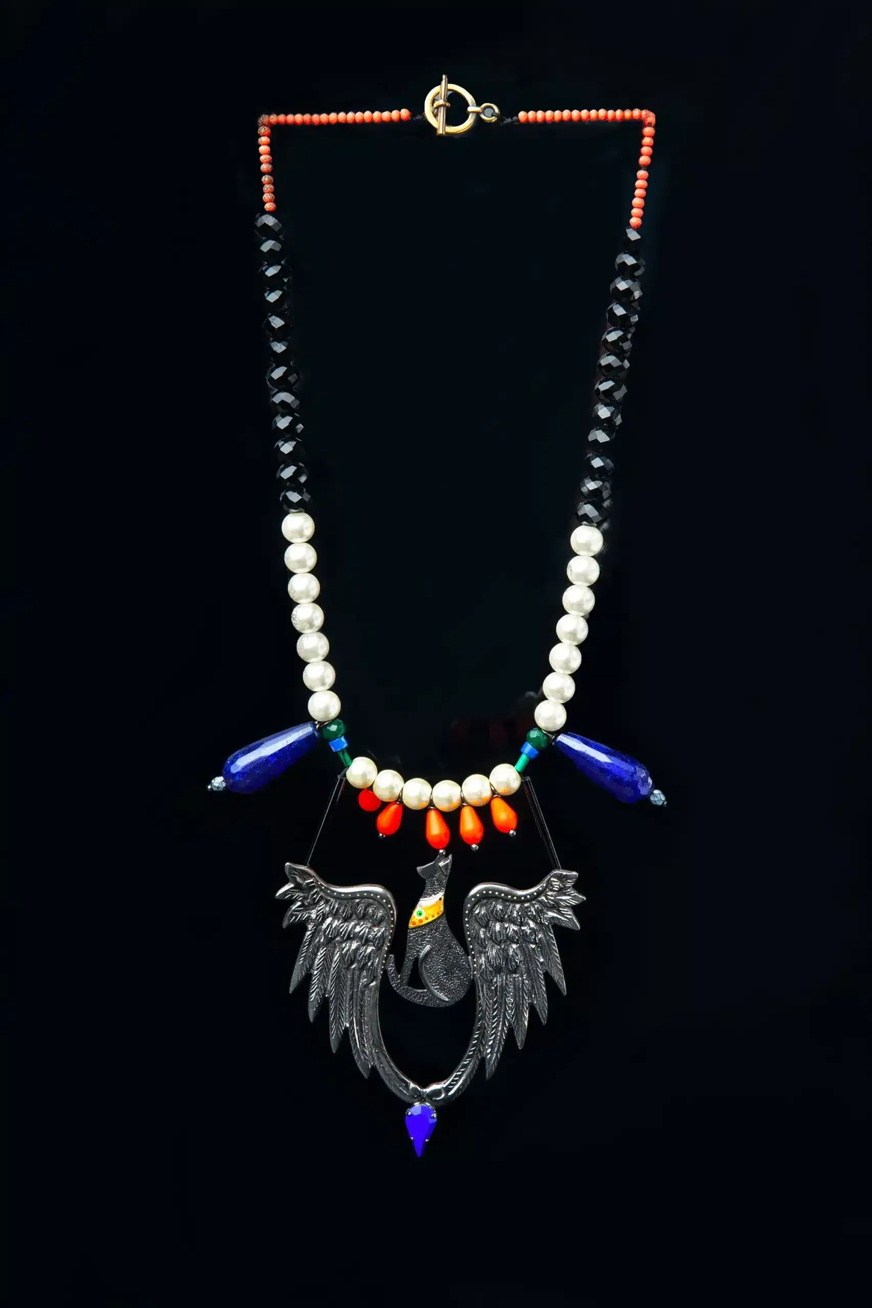 Handmade Jewellery | Egypt bronze necklace with enamel gallery 1