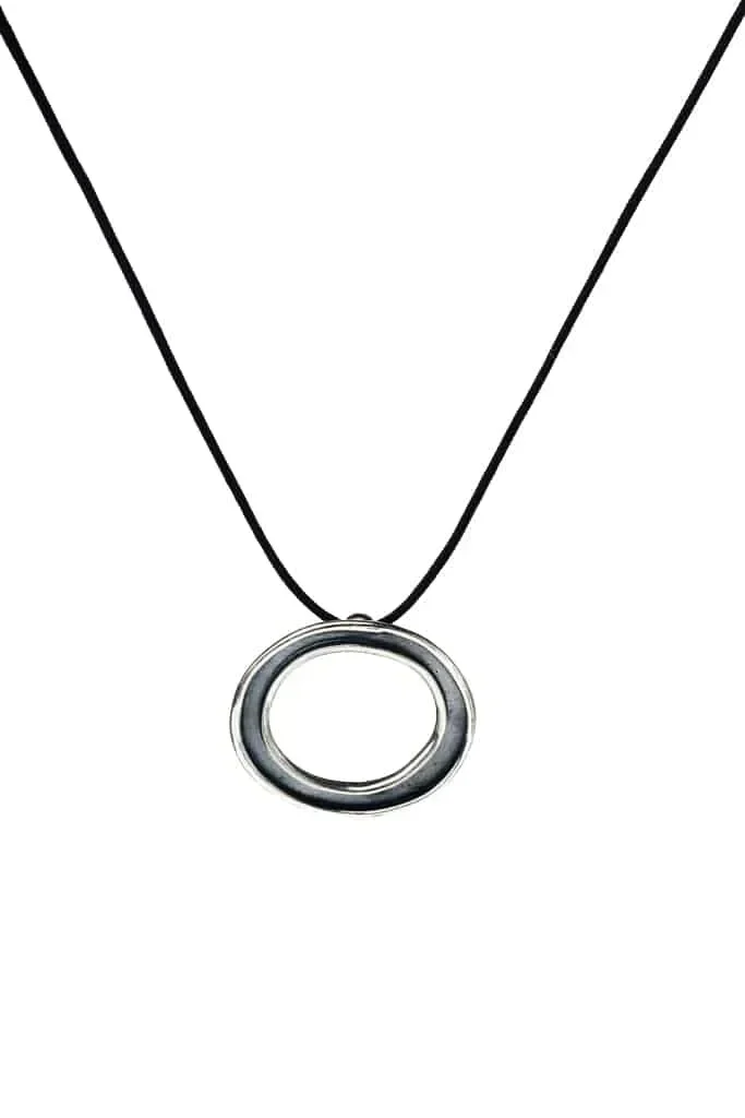 Handmade Jewellery | Round oxidized silver pendant main