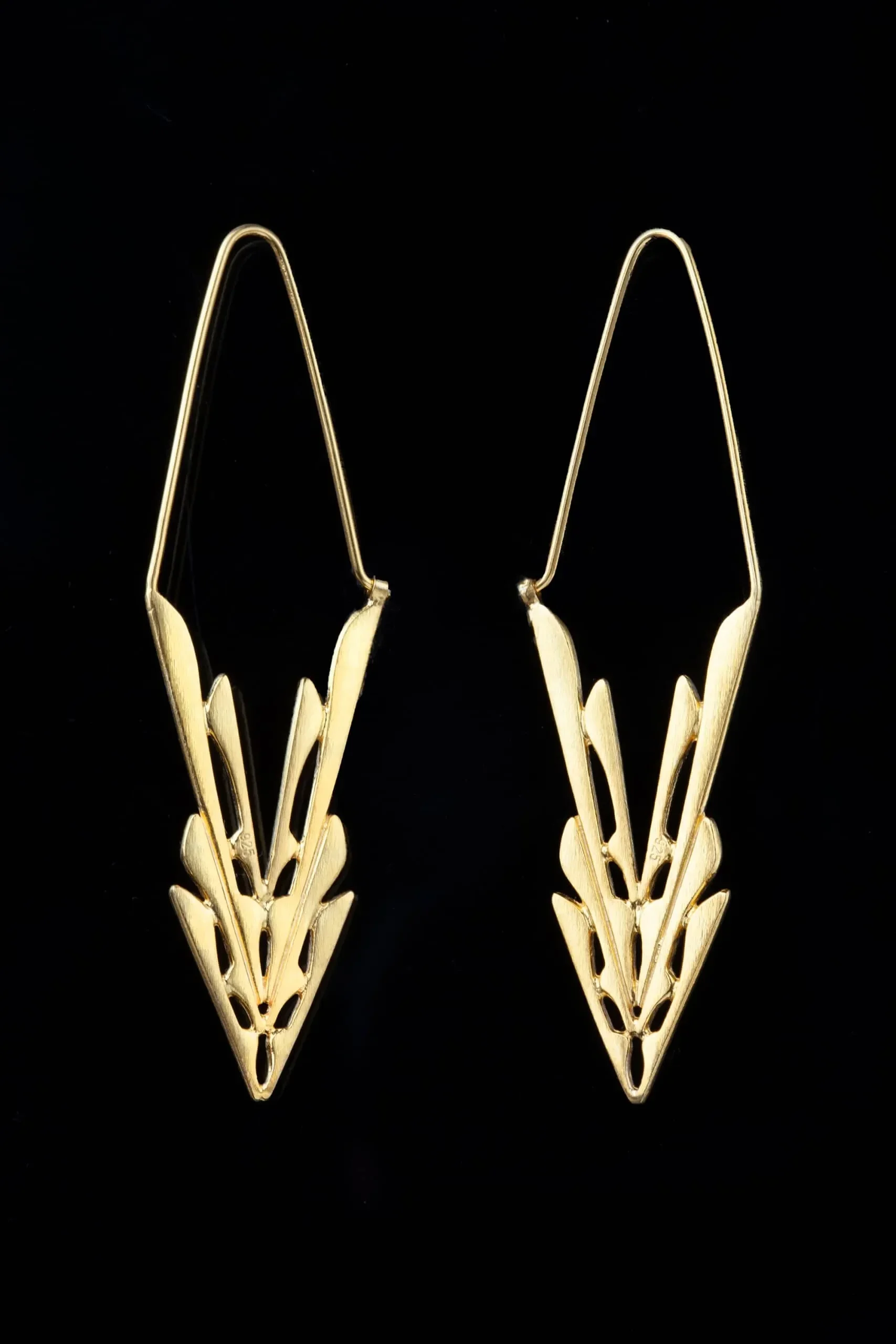 Handmade Jewellery | Gold plated silver earrings gallery 1