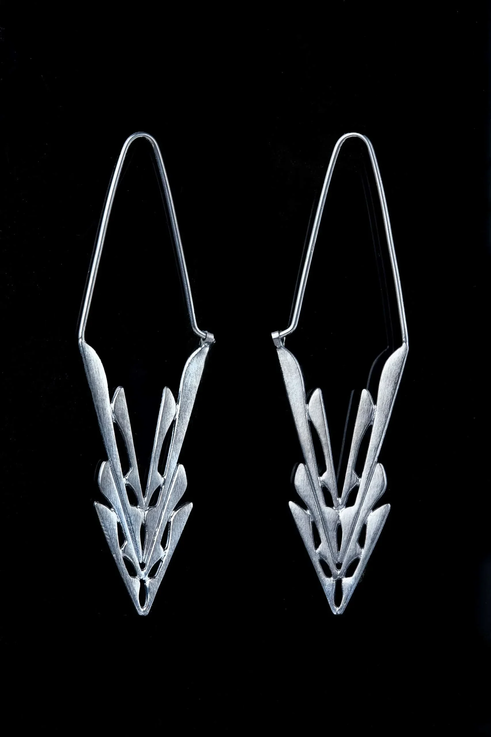 Handmade Jewellery | Silver black plated earrings gallery 1