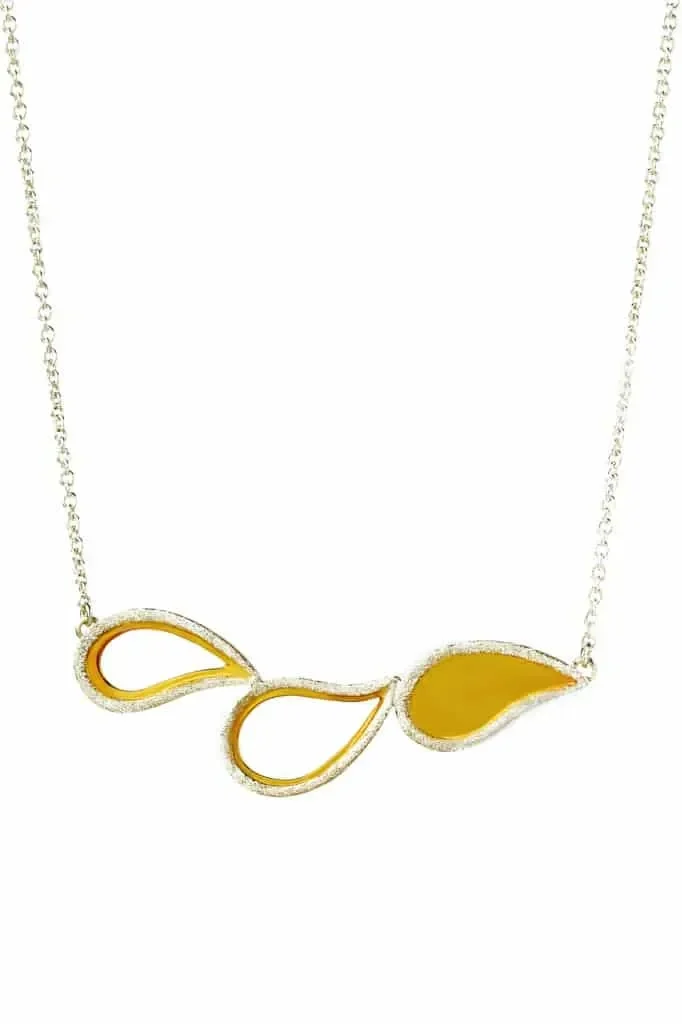 Paisley gold plated necklace