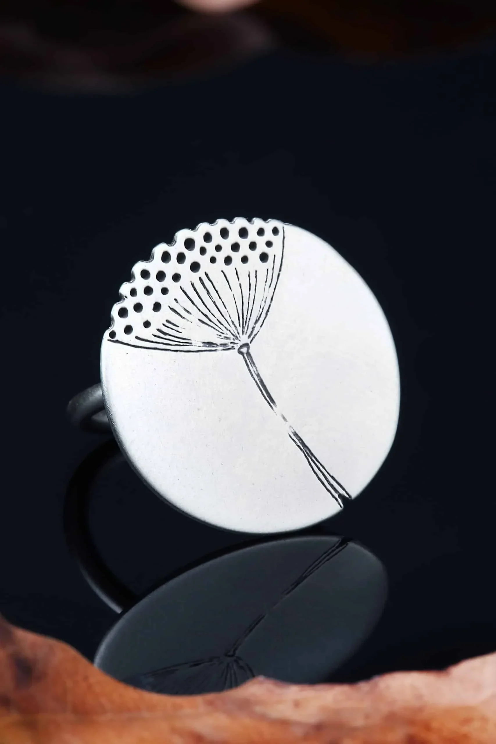 Handmade Jewellery | Dandelion handmade silver ring gallery 3