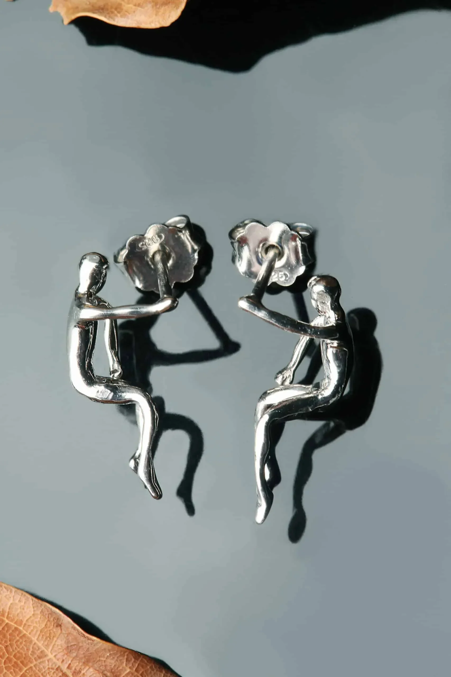 Handmade Jewellery | Figure shaped silver earrings gallery 1