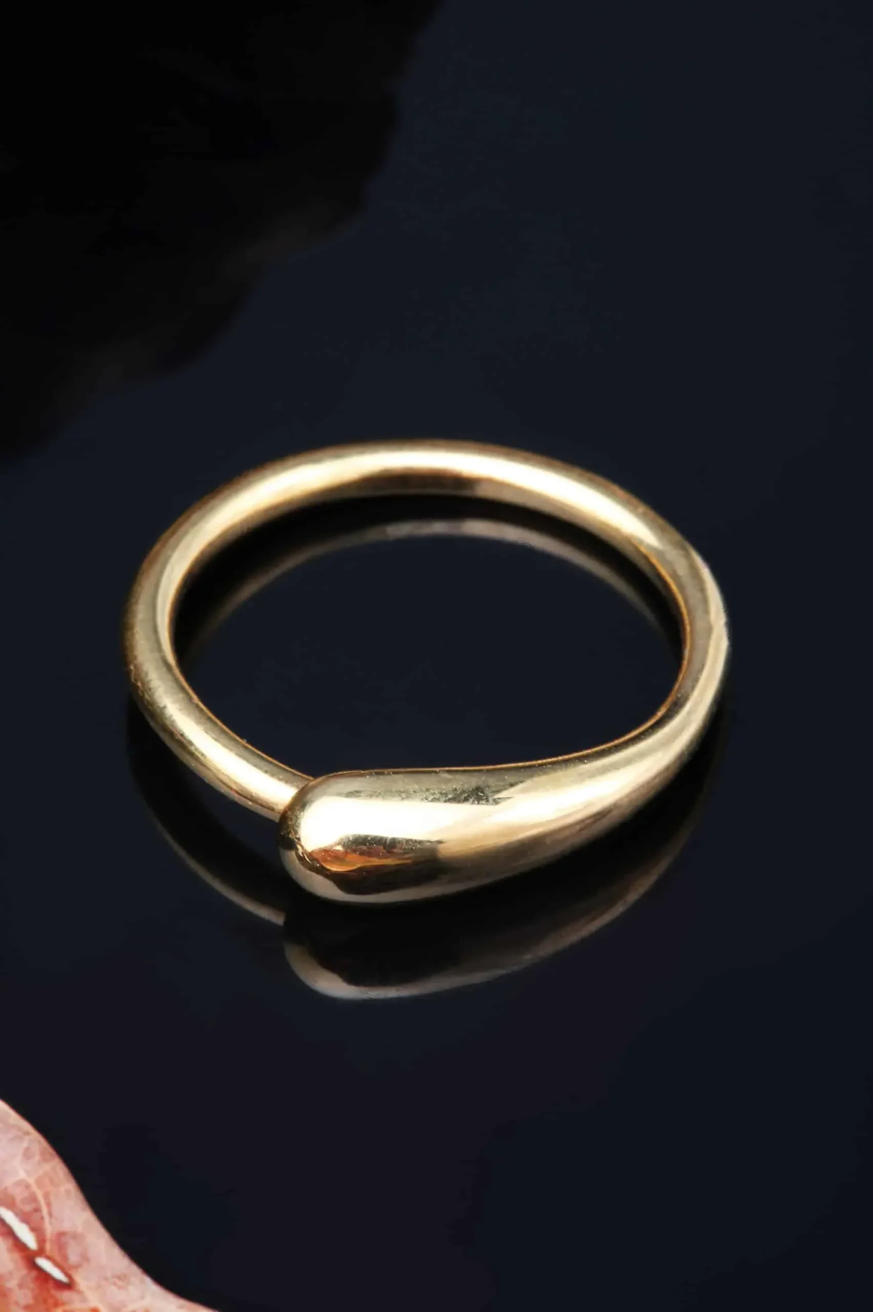 Handmade Jewellery | Drop gold plated silver ring gallery 2