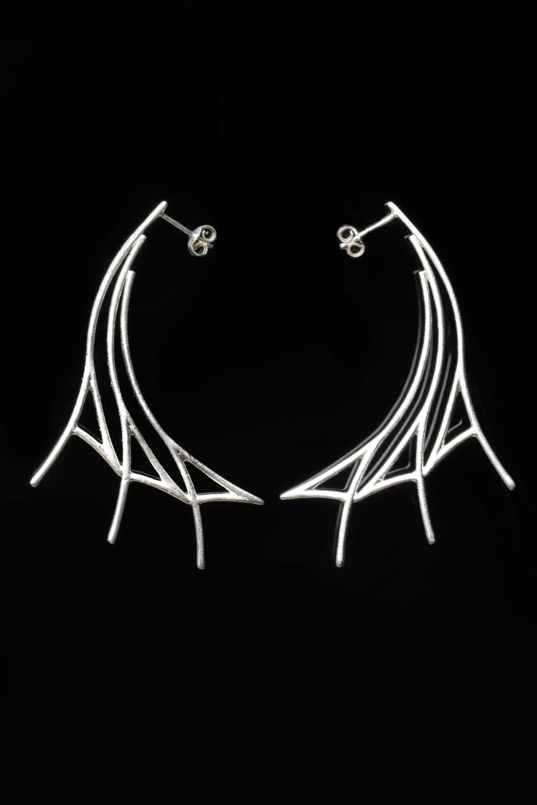 Handmade Jewellery | Minimal silver earrings gallery 1