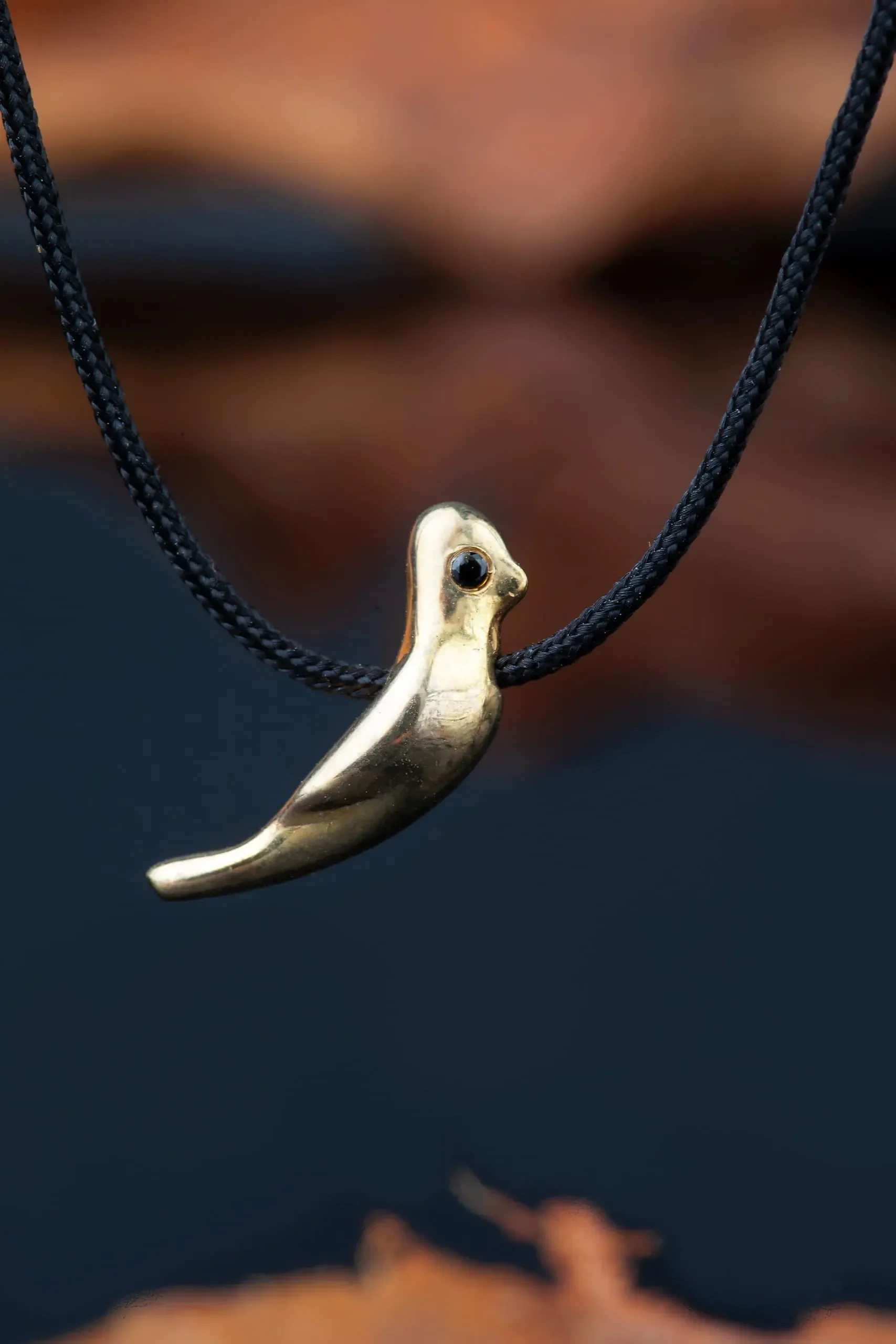 Handmade Jewellery | Bird gold plated silver pendant gallery 1