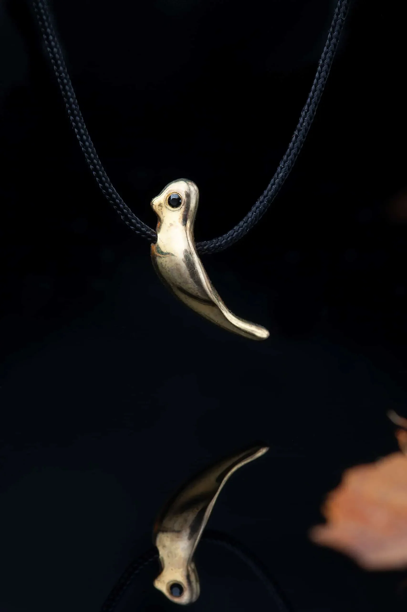 Handmade Jewellery | Bird gold plated silver pendant gallery 2