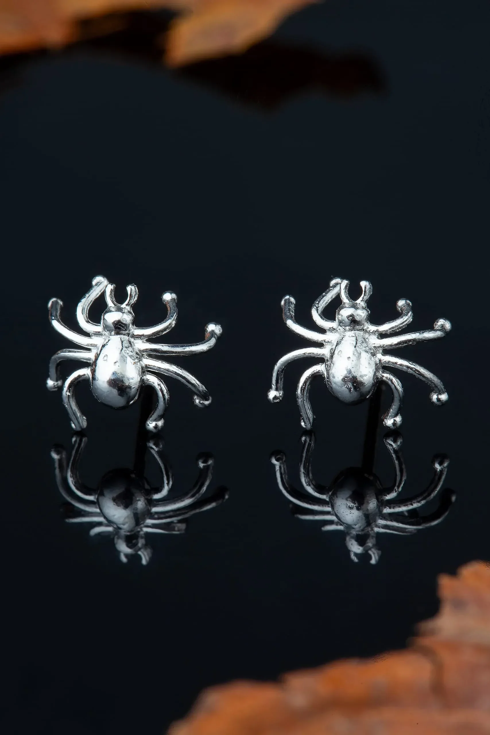 Handmade Jewellery | Spider silver earrings gallery 1