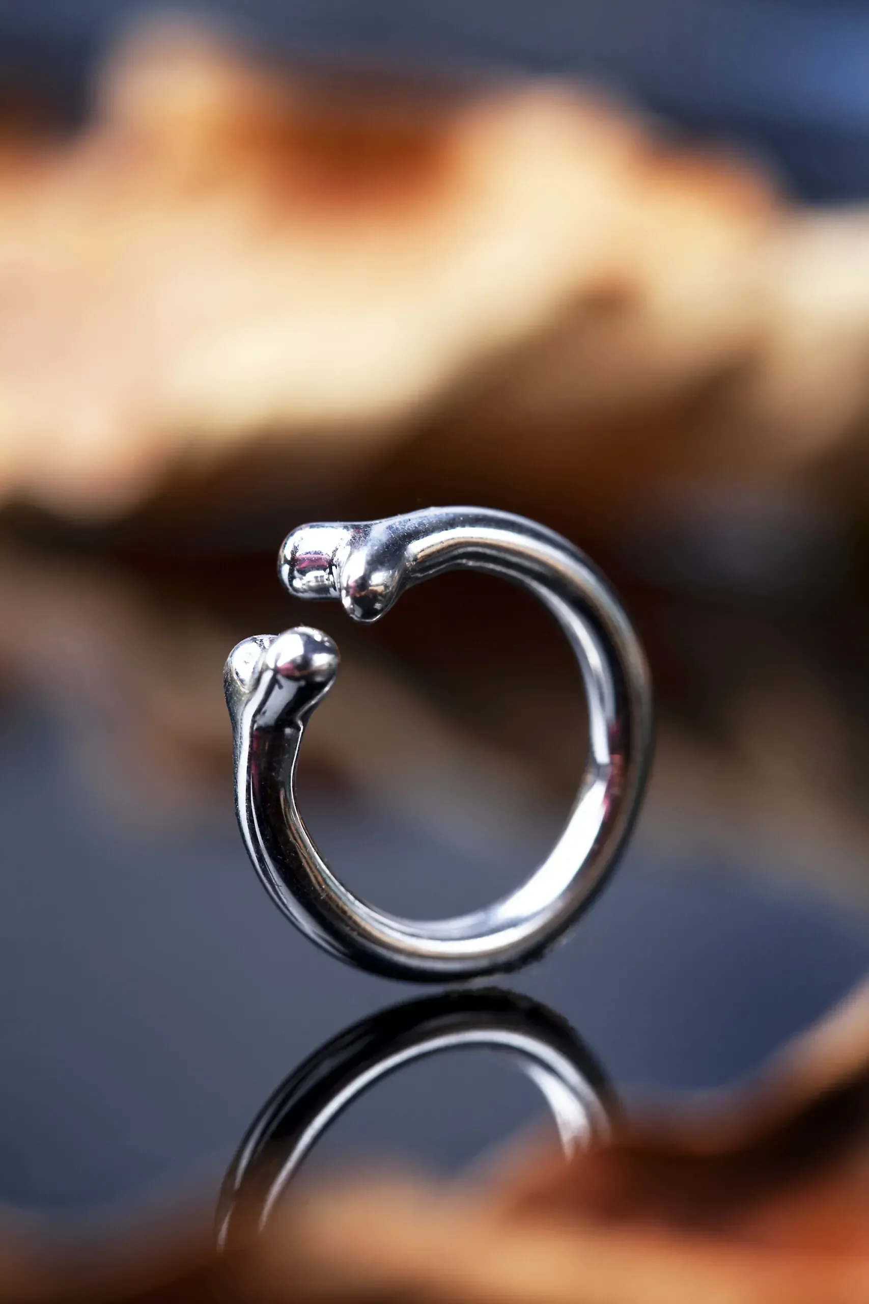 Handmade Jewellery | Bone adjustable silver ring gallery 1