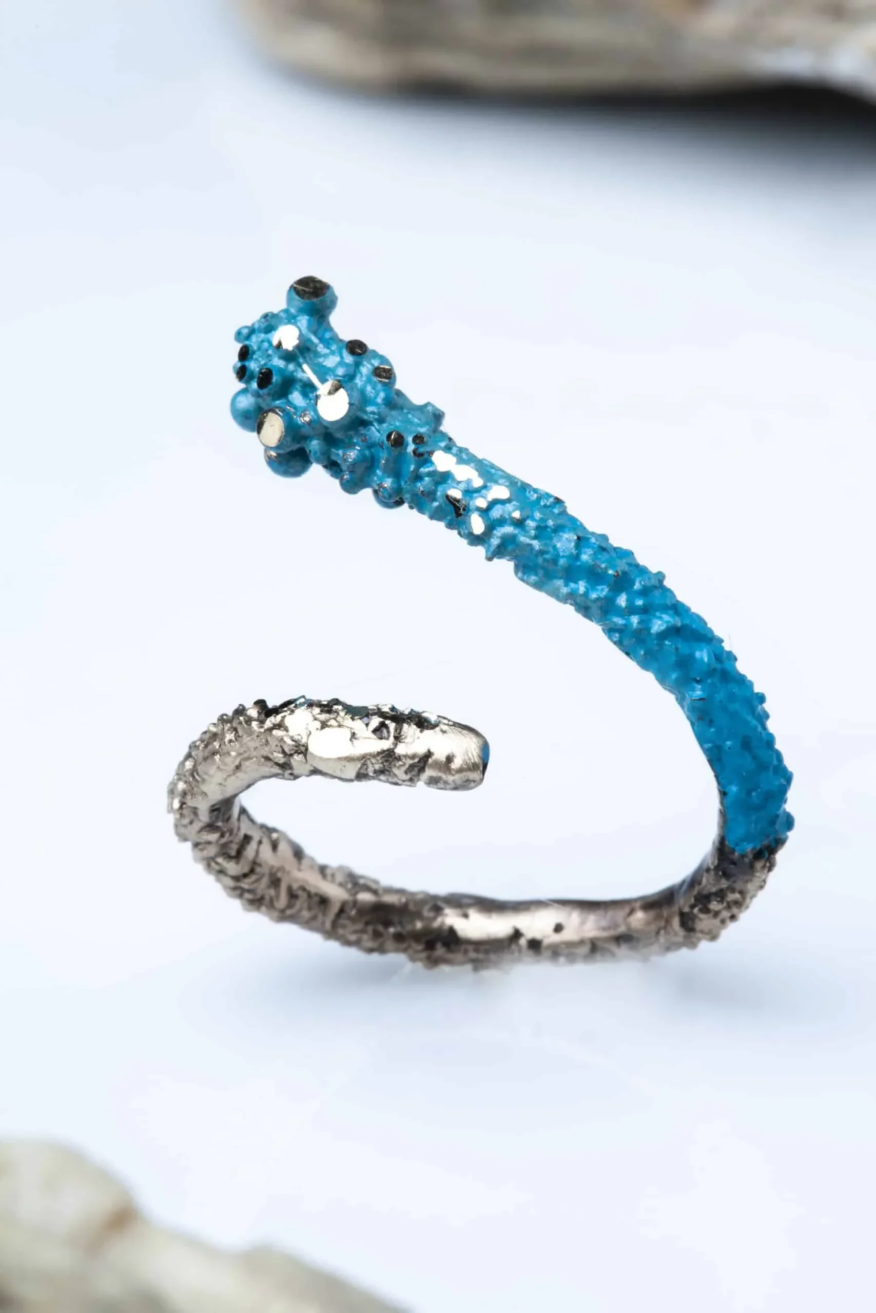 Handmade Jewellery | Βronze ring with turquoise patina main