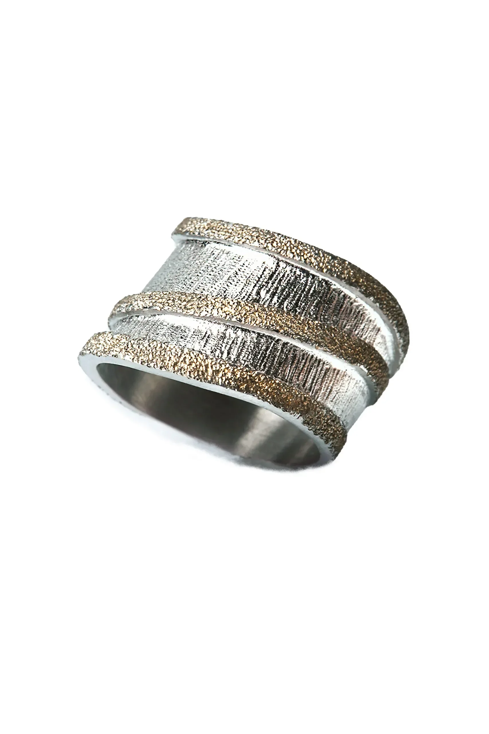 Handmade Jewellery | Minimal silver ring rhodium plated with diamond dust main