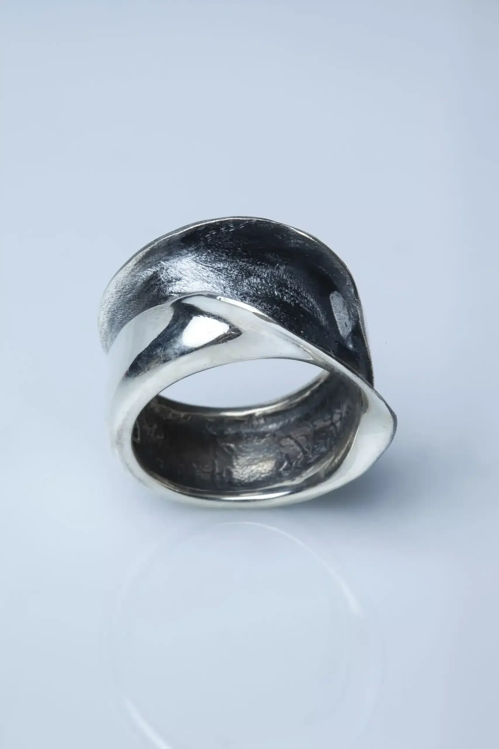 Handmade Jewellery | Minimal oxidized silver ring gallery 1