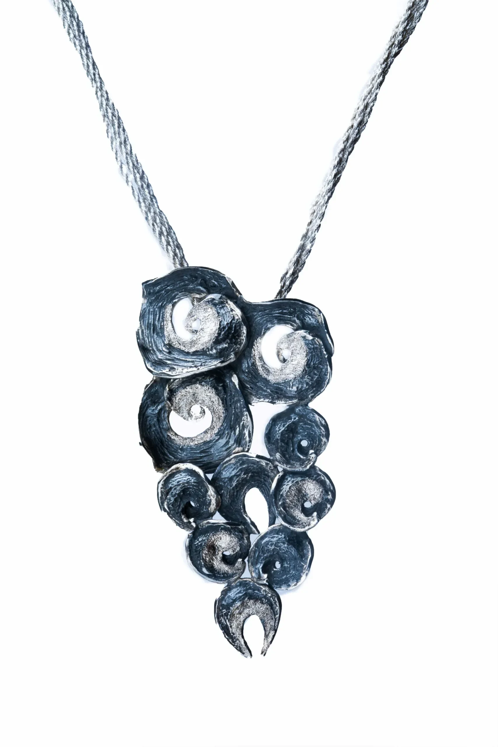 Handmade Jewellery | Oxidized silver necklace and diamond dust main