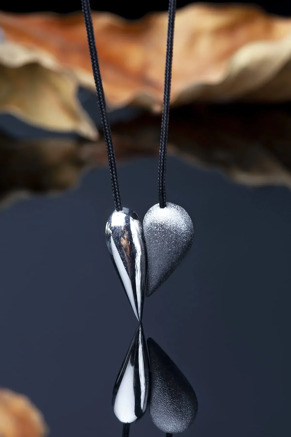 Handmade Jewellery | Heart silver necklace rhodium plated gallery 1