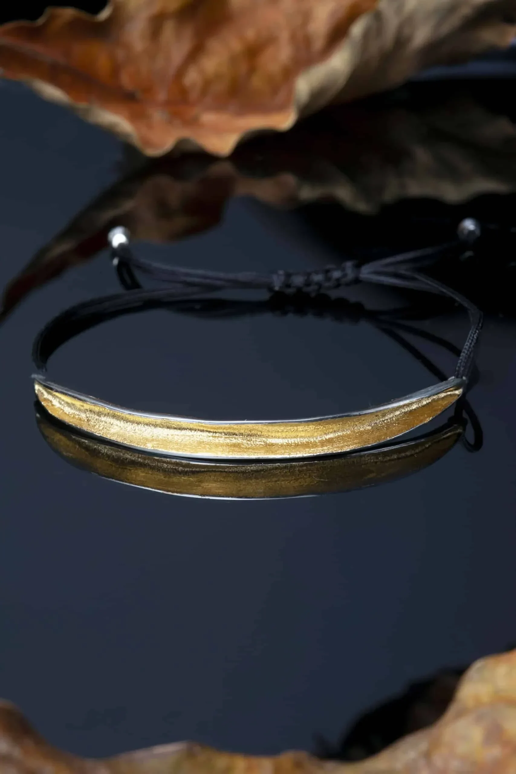 Handmade Jewellery | Minimal gold plated silver bracelet gallery 1