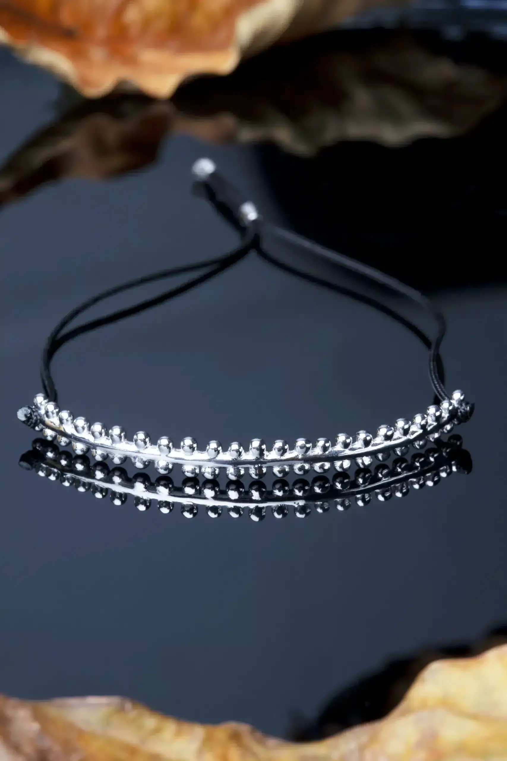 Handmade Jewellery | Minimal rhodium plated silver bracelet gallery 1