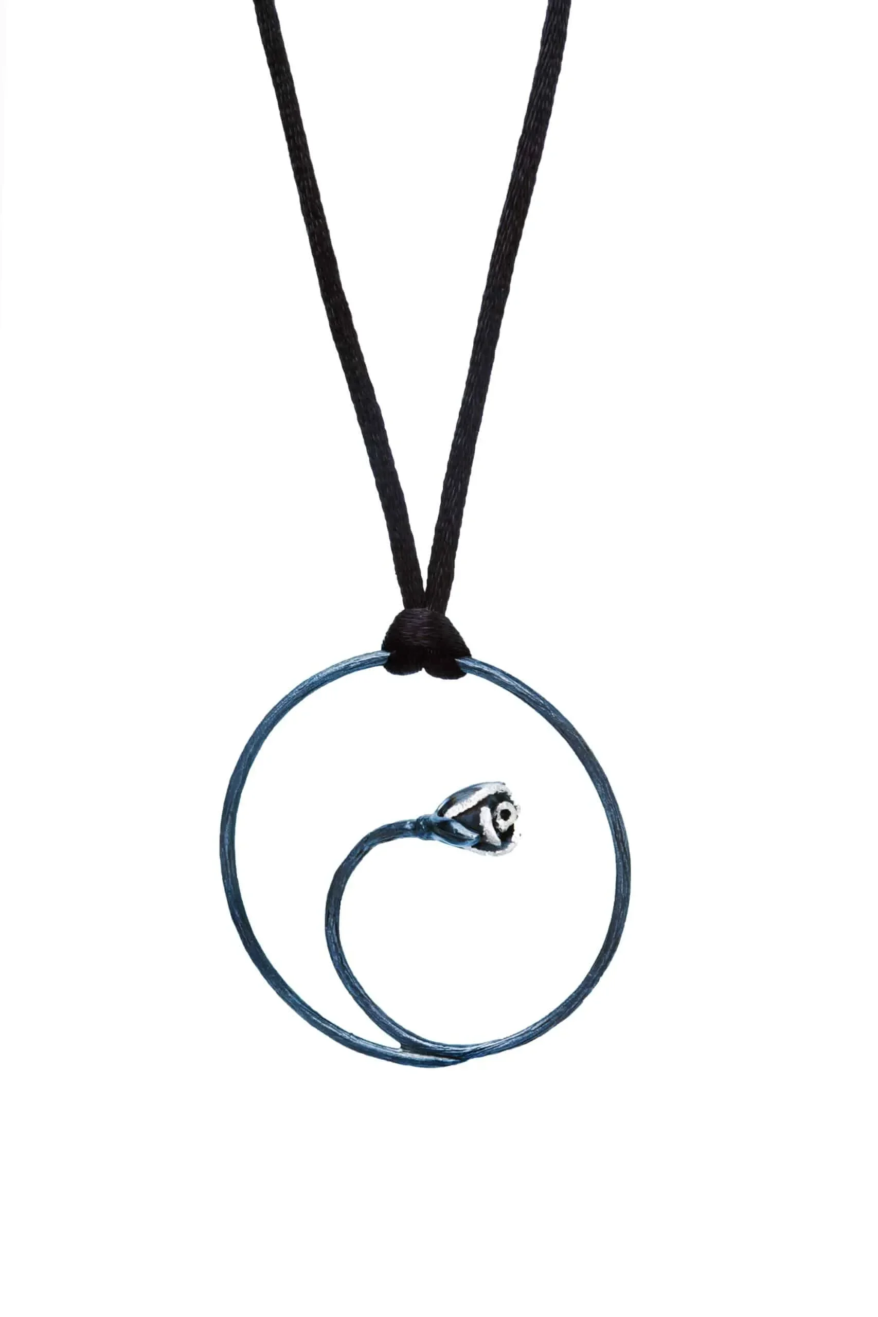 Handmade Jewellery | Silver pendant, black rhodium plated with diamond dust main