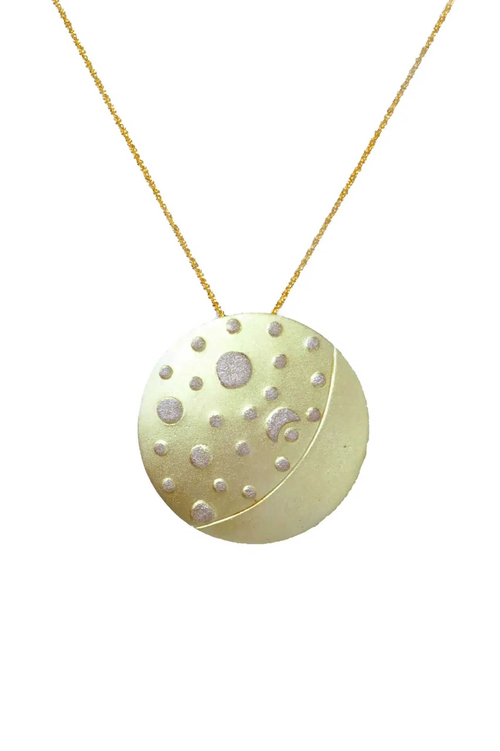 Handmade Jewellery | Gold plated silver necklace and diamond dust main