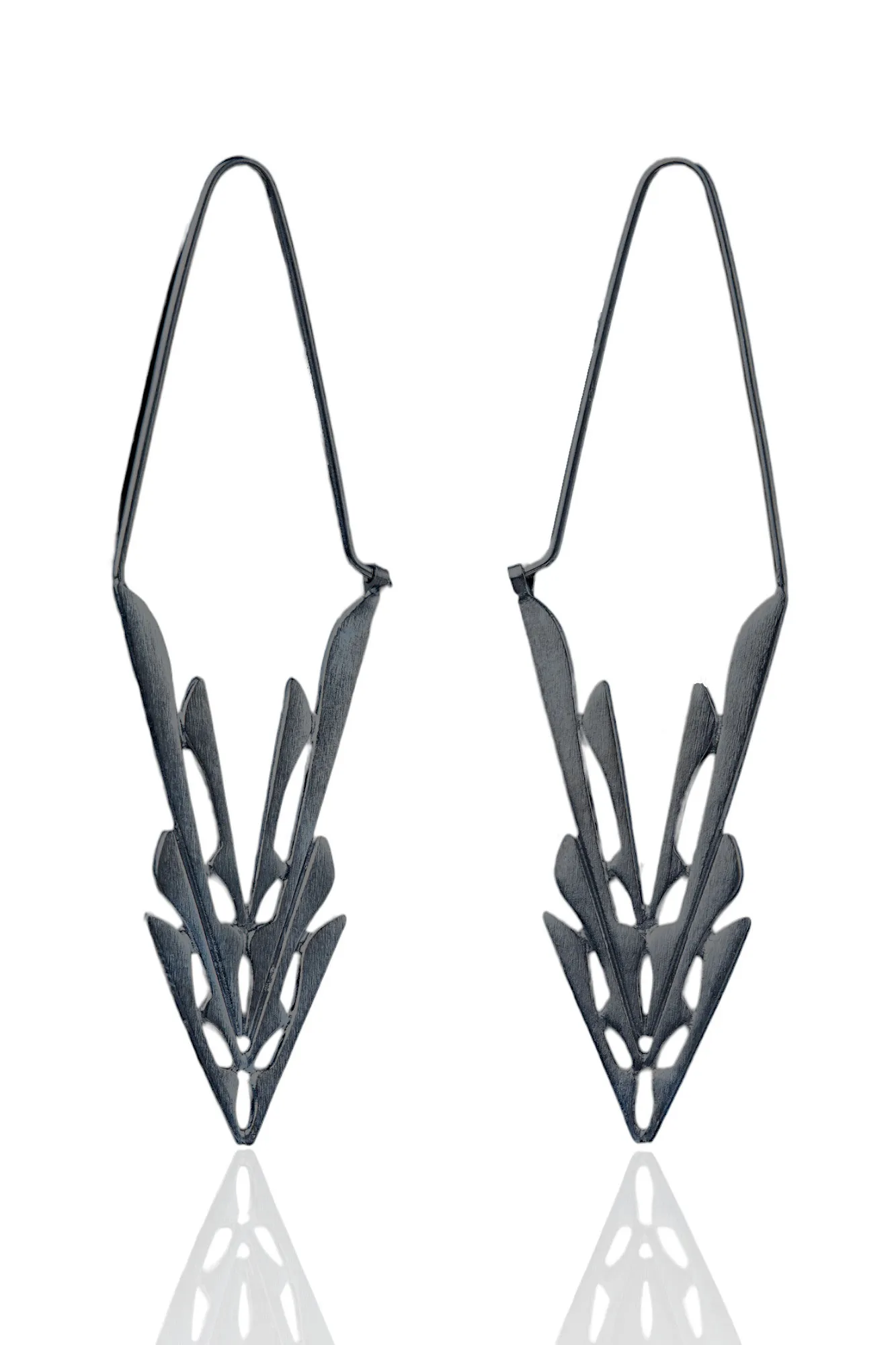 Handmade Jewellery | Silver black plated earrings main