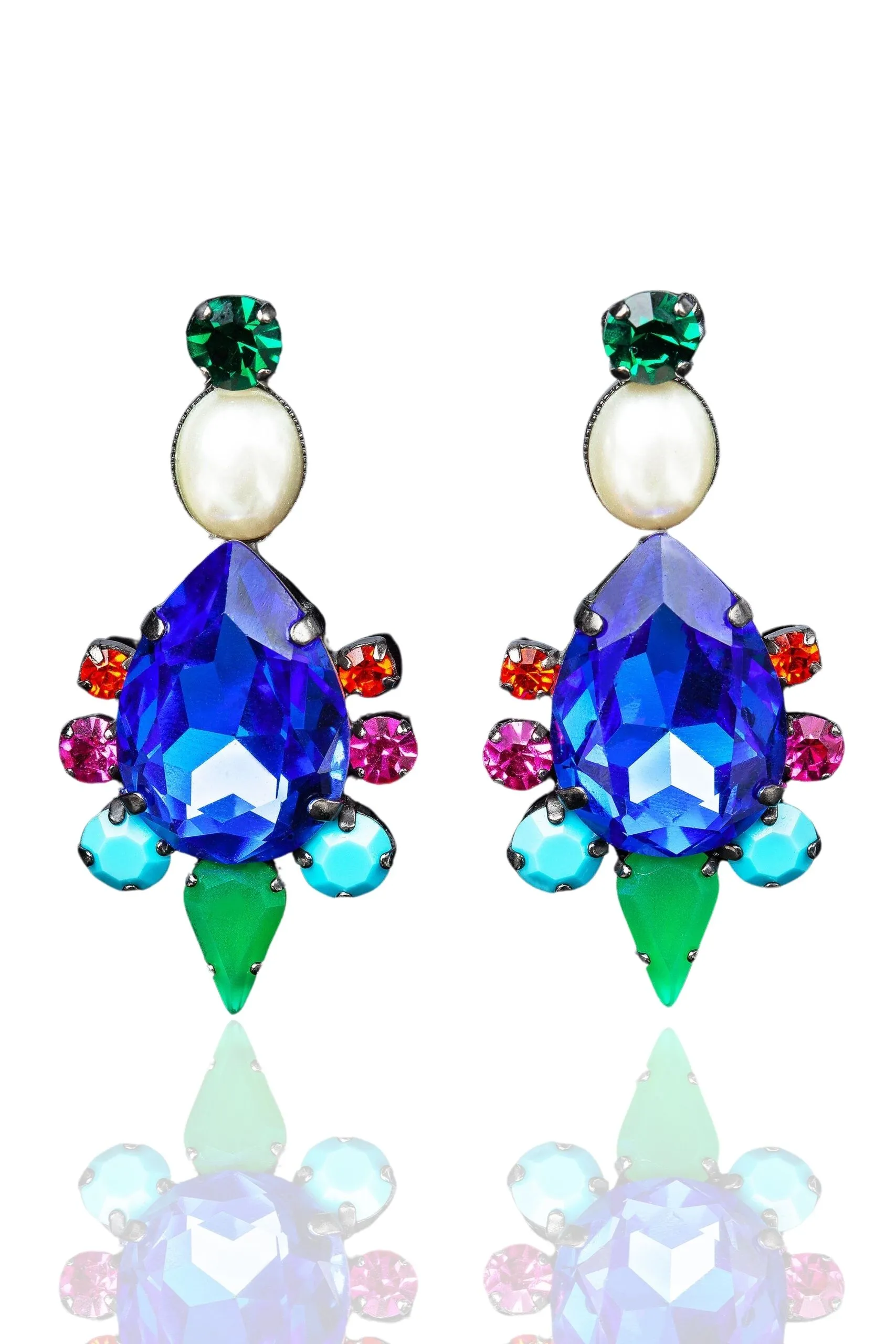 Handmade Jewellery | Handmade colourful earrings with Swarovski crystals main