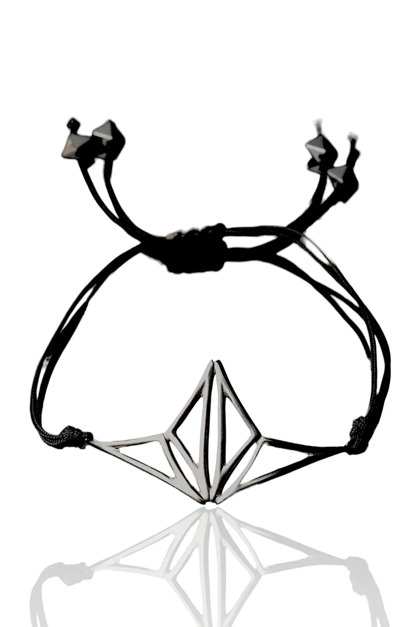 Handmade Jewellery | Geometric silver black bracelet main