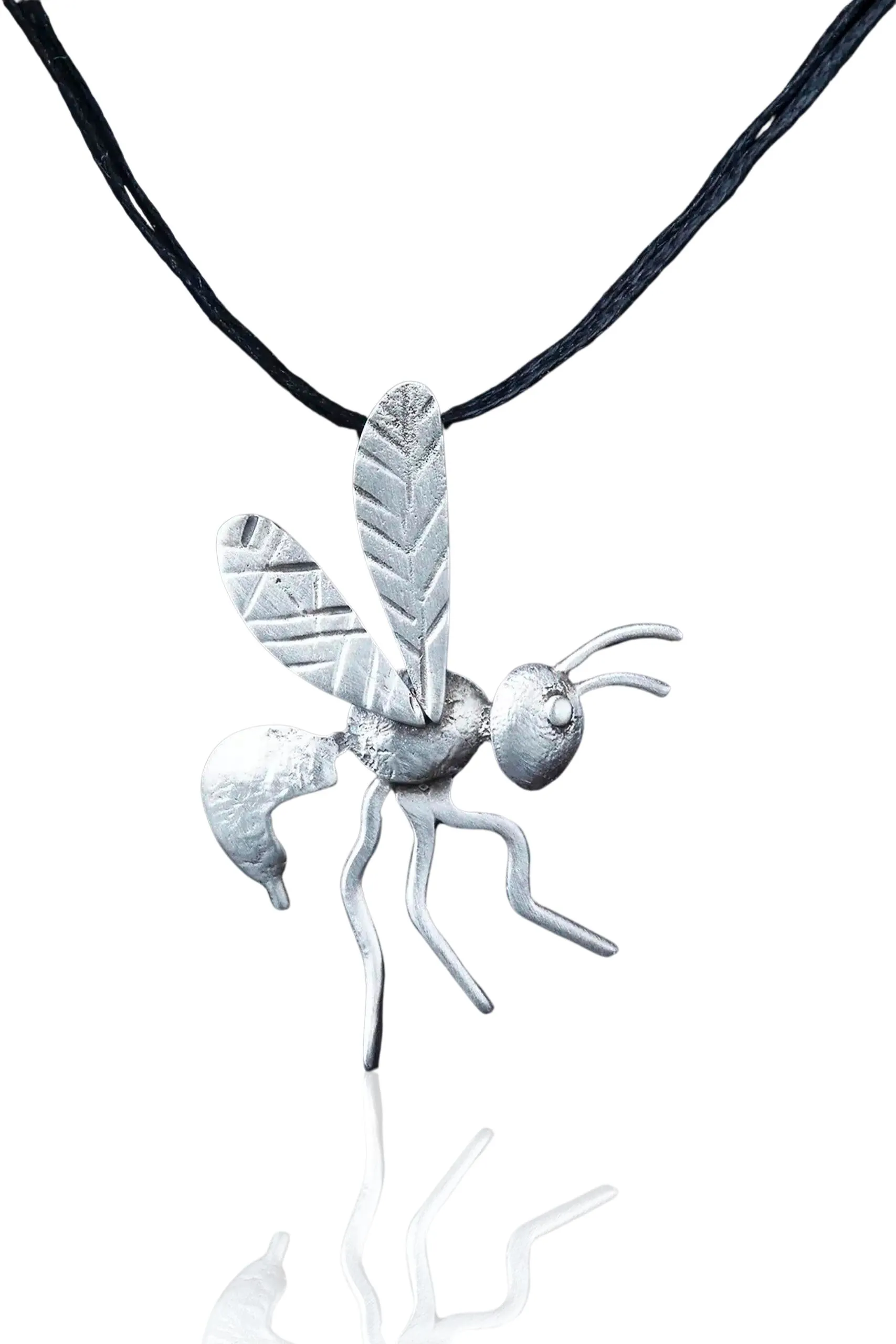 Handmade Jewellery | Wasp oxidized silver necklace main