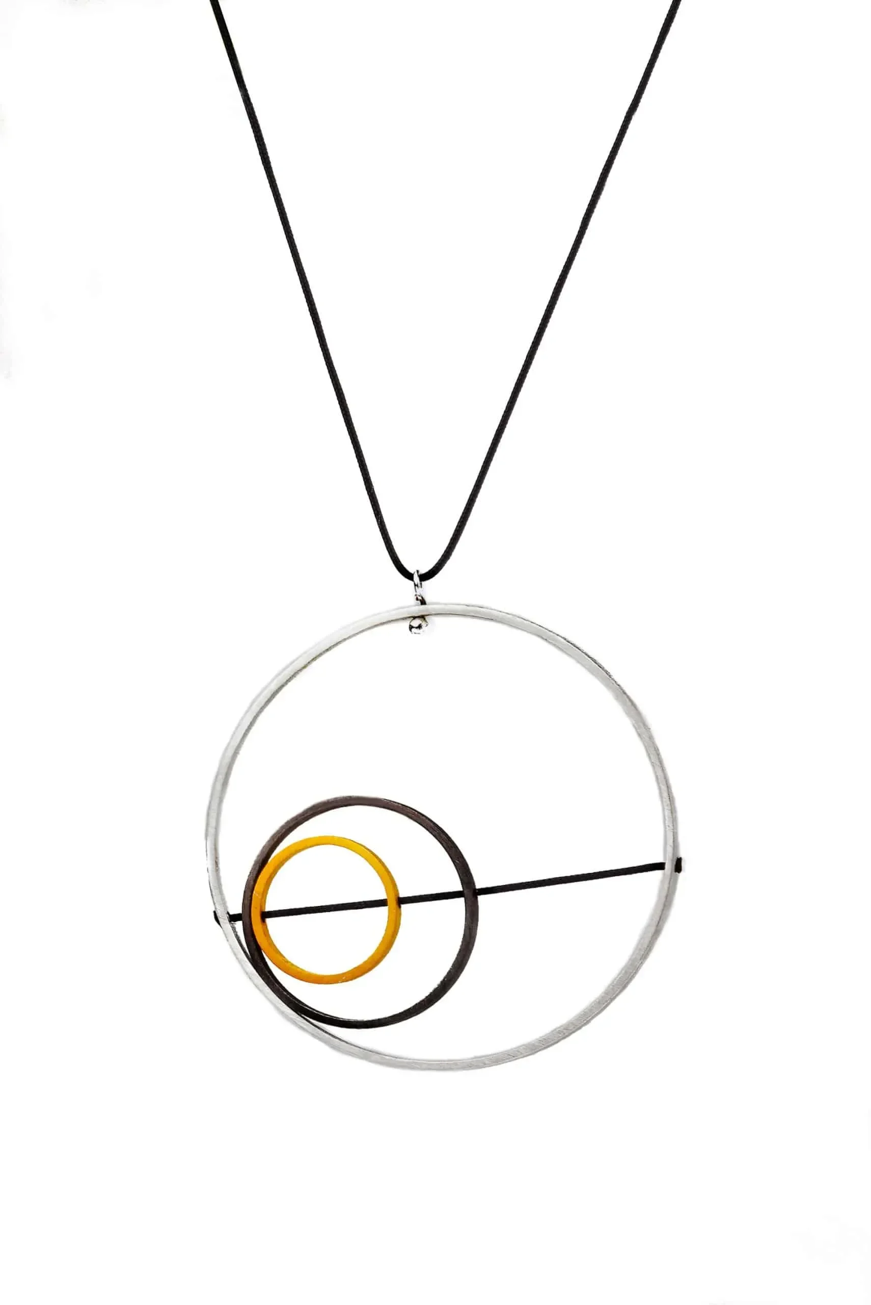 Handmade Jewellery | Minimal geometric multi plated bronze necklace gallery 1