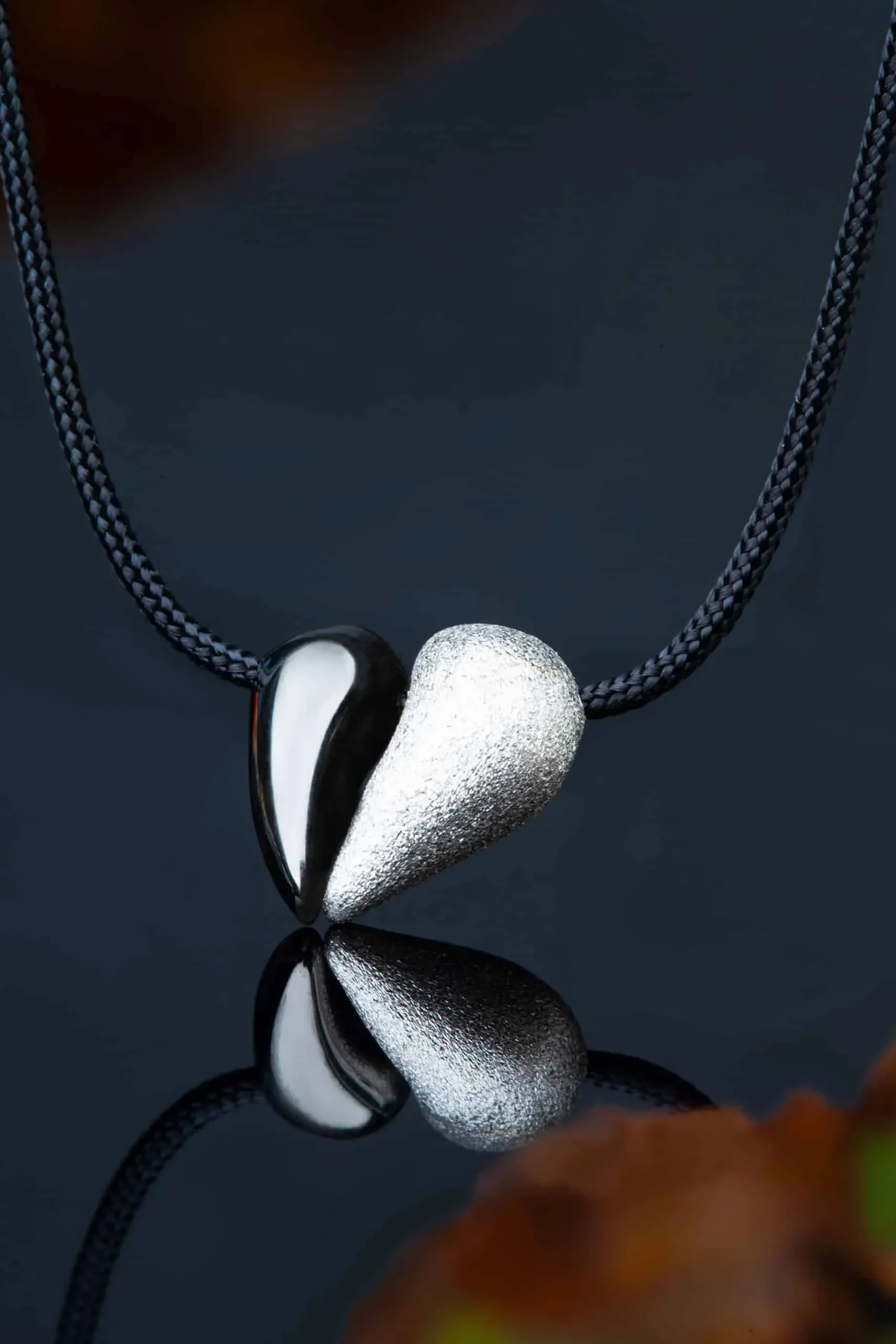 Handmade Jewellery | Heart silver necklace rhodium plated gallery 2