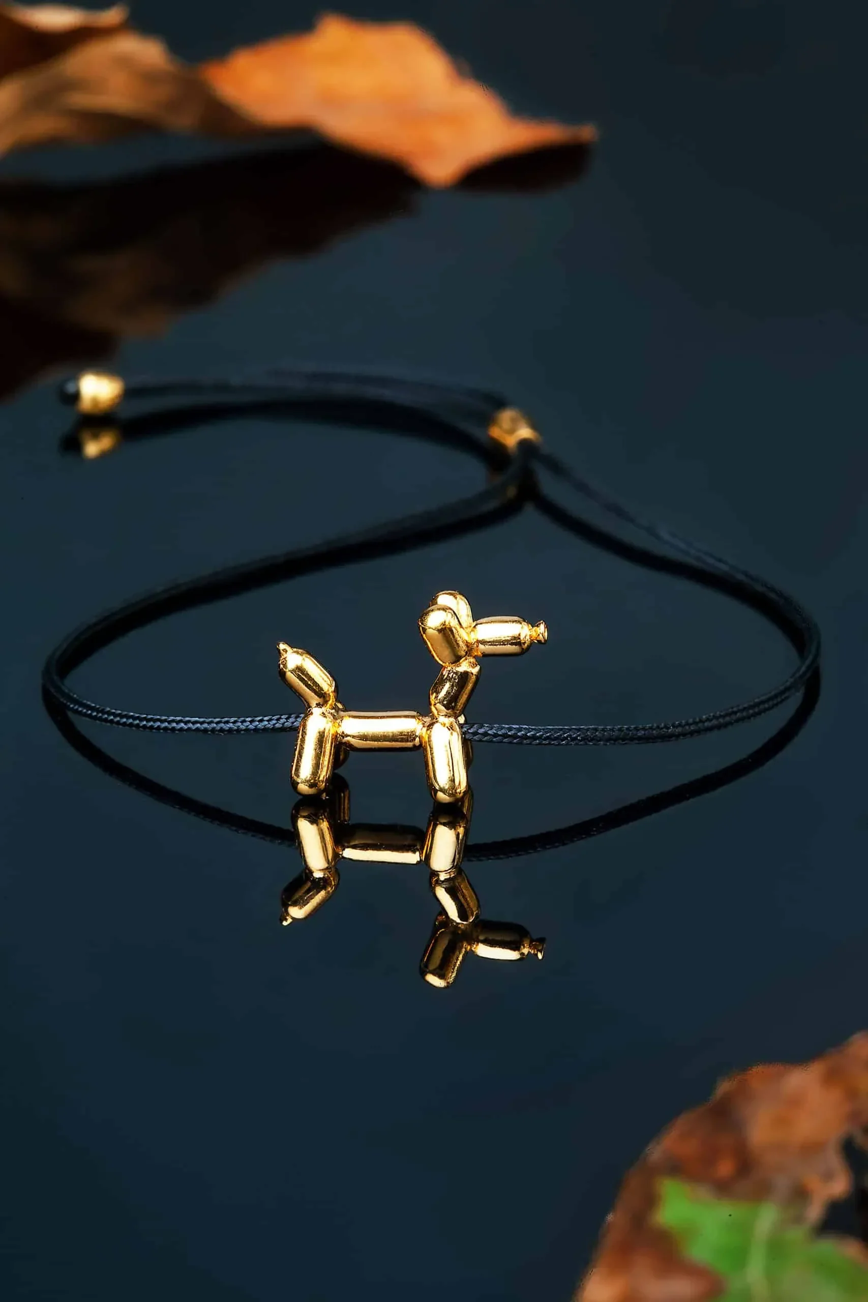 Handmade Jewellery | Balloon dog silver bracelet gold plated gallery 1