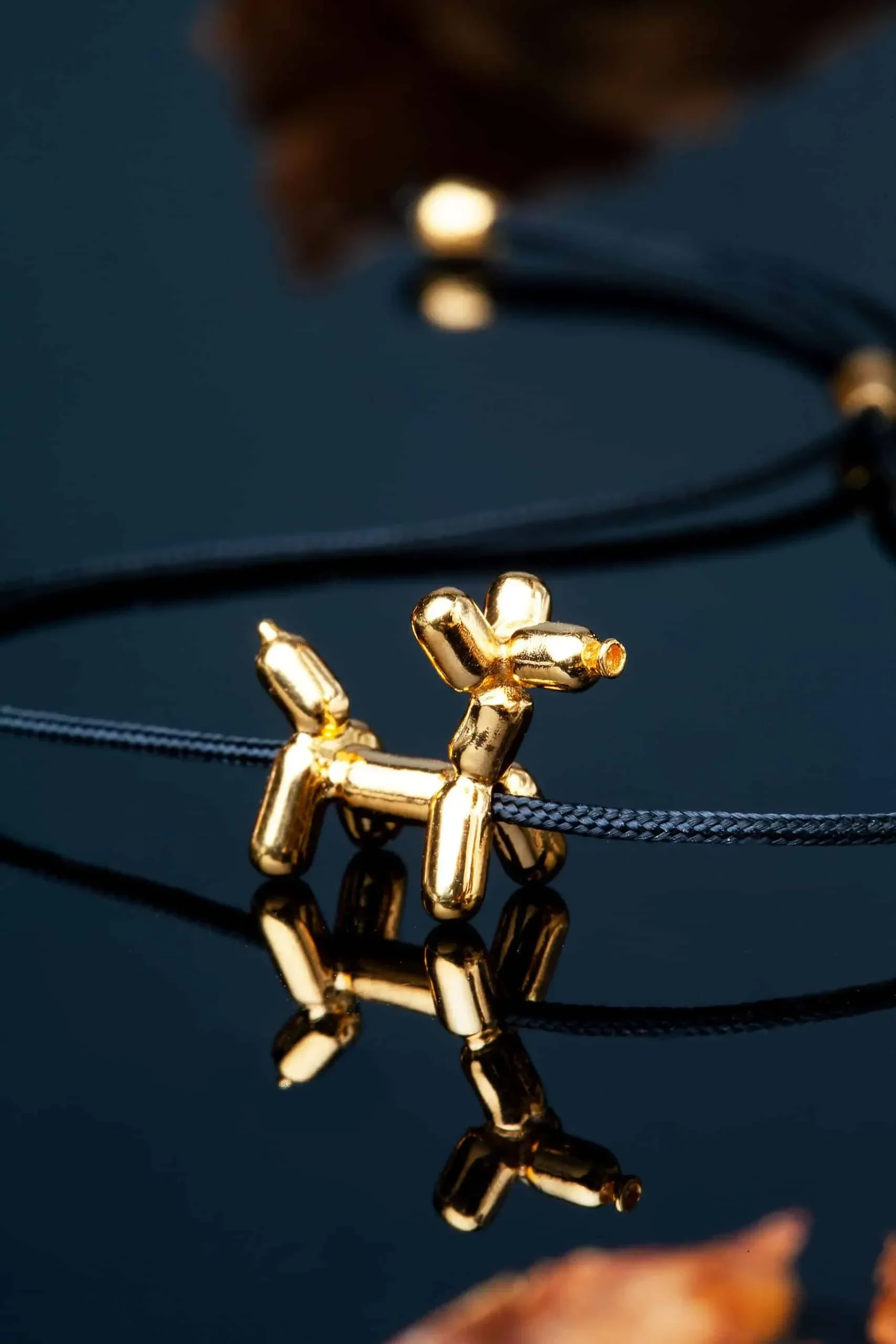 Handmade Jewellery | Balloon dog silver bracelet gold plated gallery 2