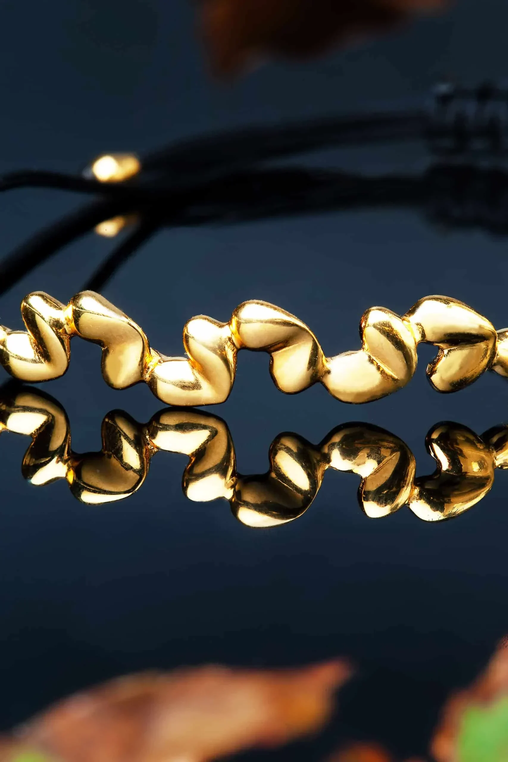 Handmade Jewellery | Hearts gold plated silver bracelet gallery 2