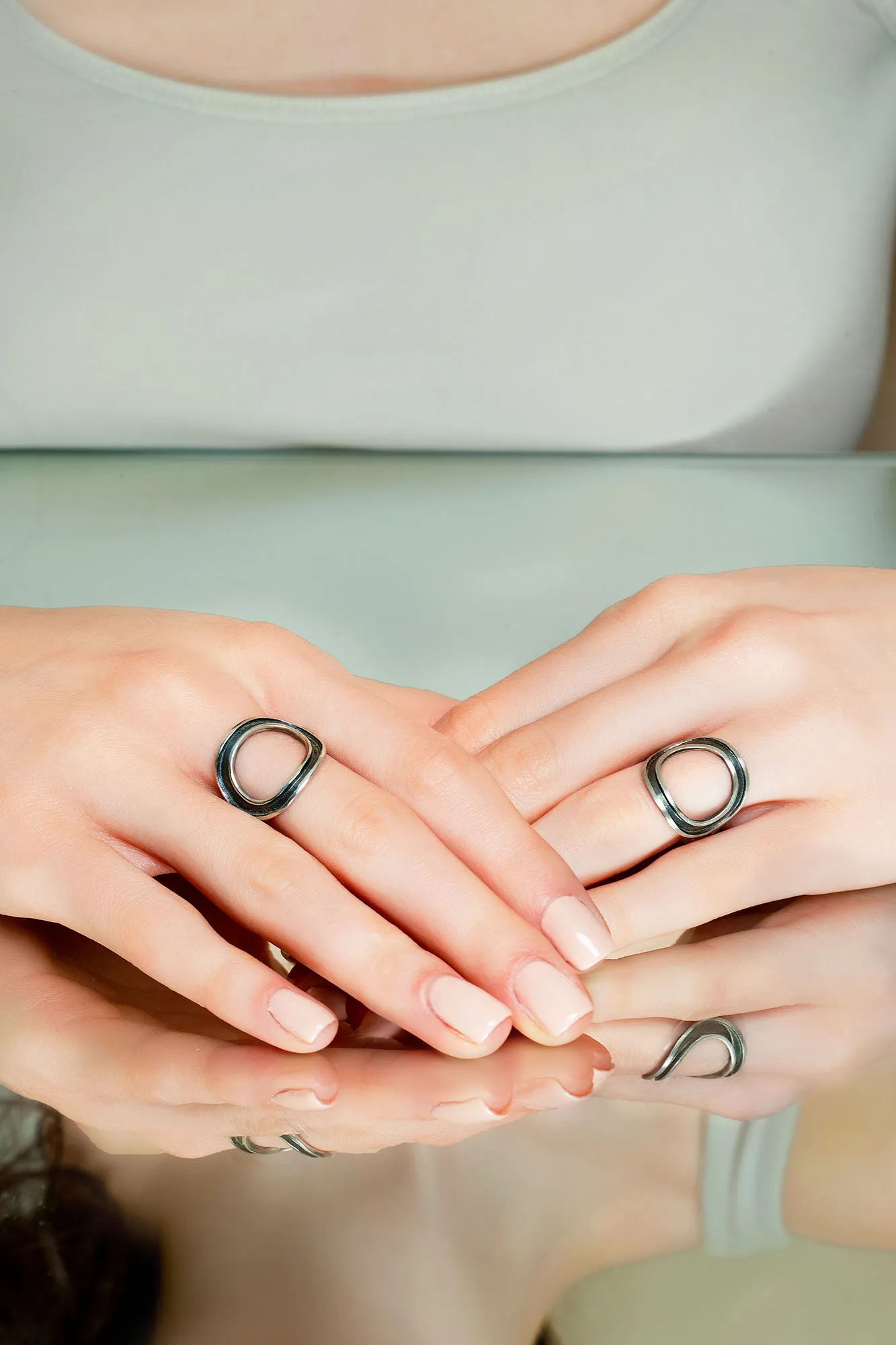 Handmade Jewellery | Round handmade oxidized silver ring gallery 1