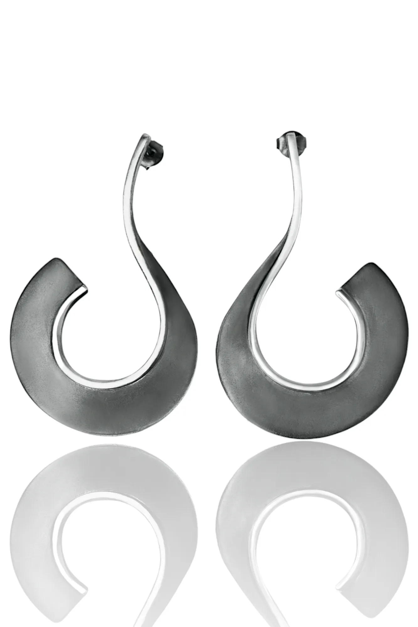 Handmade Jewellery | Unique handmade oxidized silver earrings main