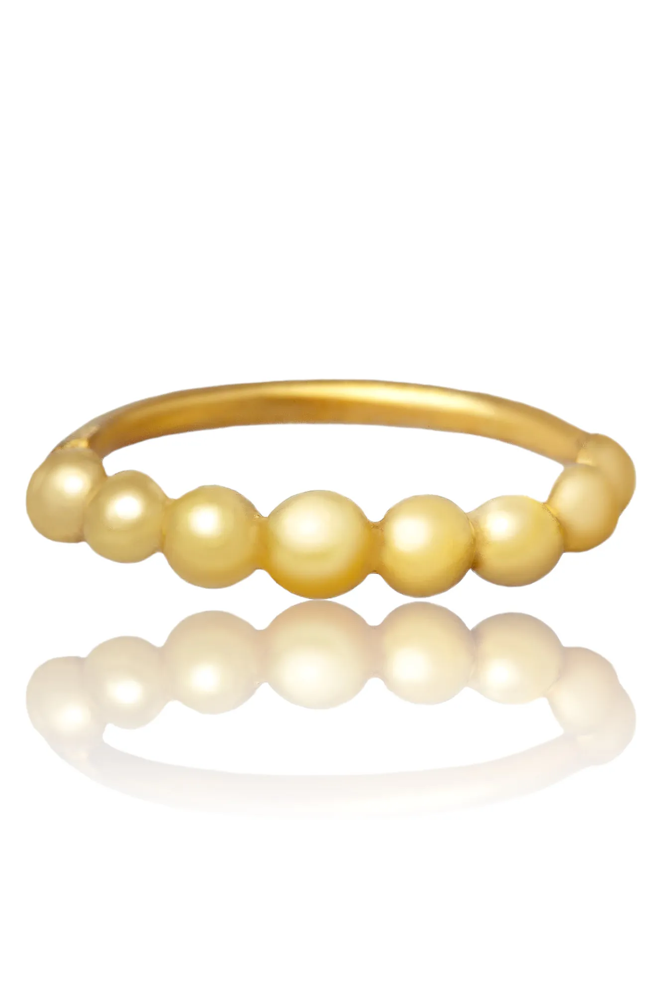 Handmade Jewellery | Bubbles gold plated silver ring gallery 1