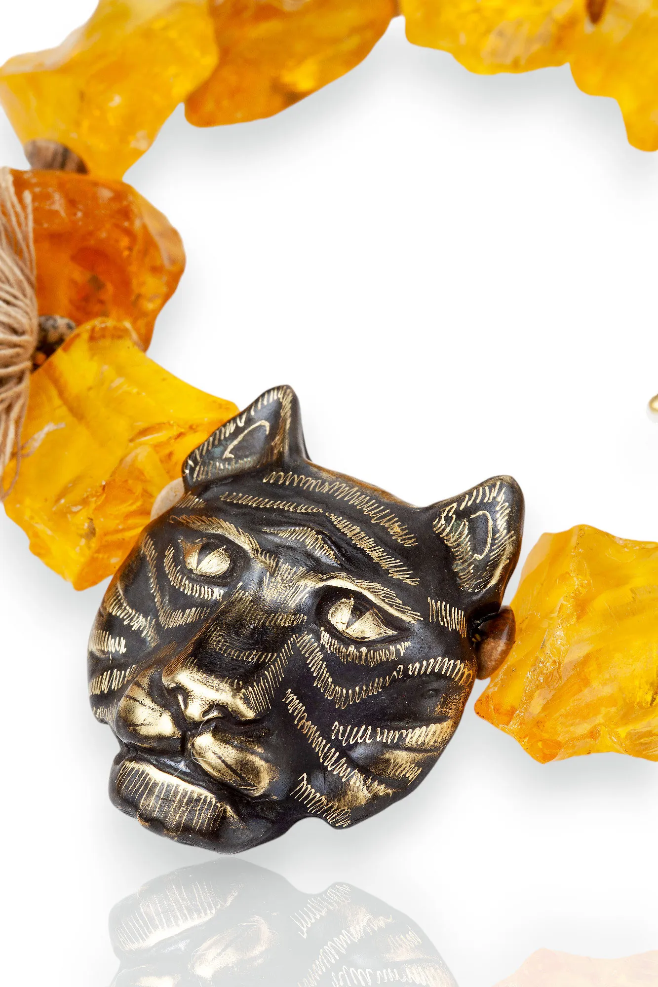 Handmade Jewellery | Tiger handmade bronze necklace gallery 3