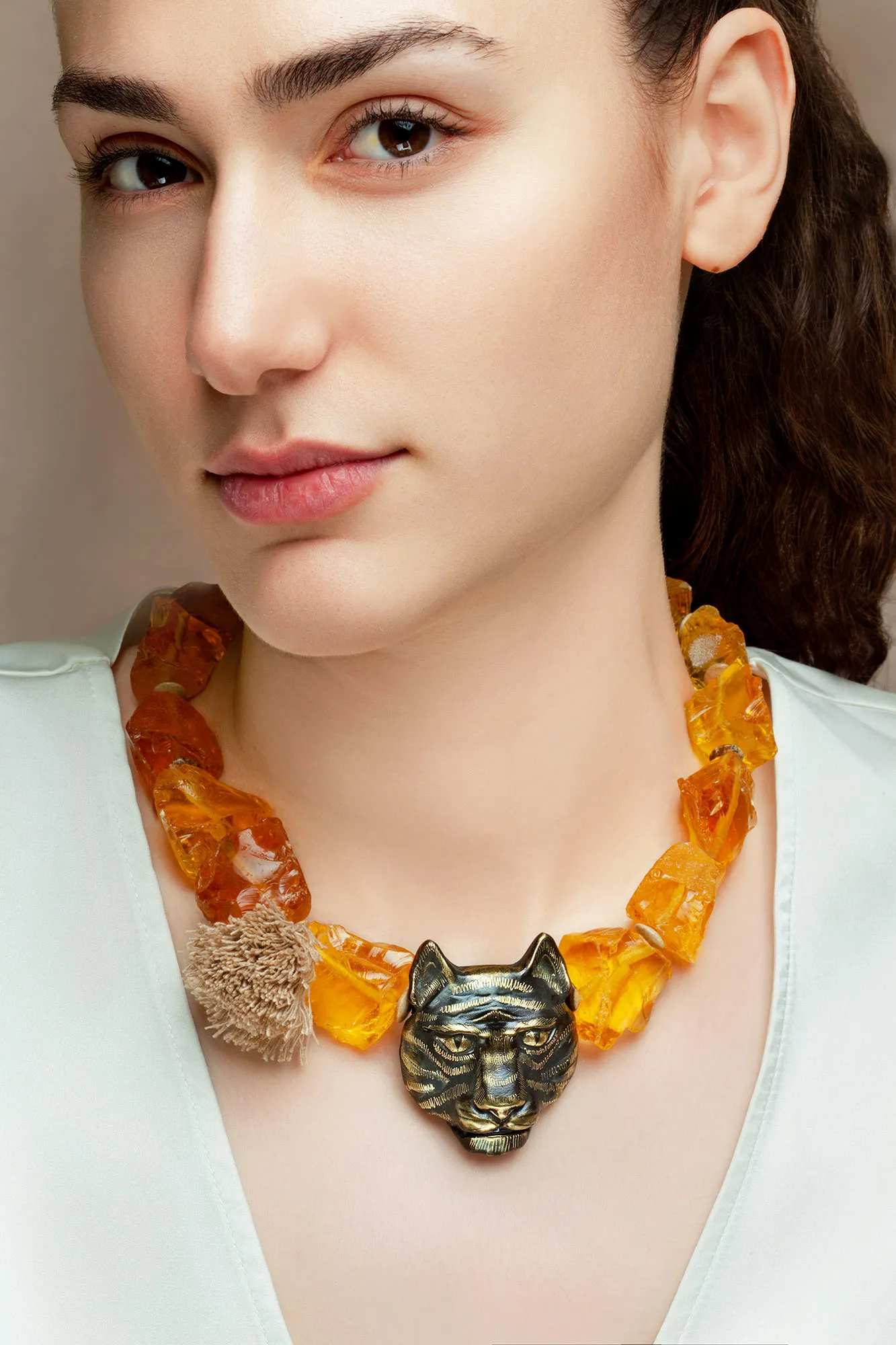 Handmade Jewellery | Tiger handmade bronze necklace gallery 1