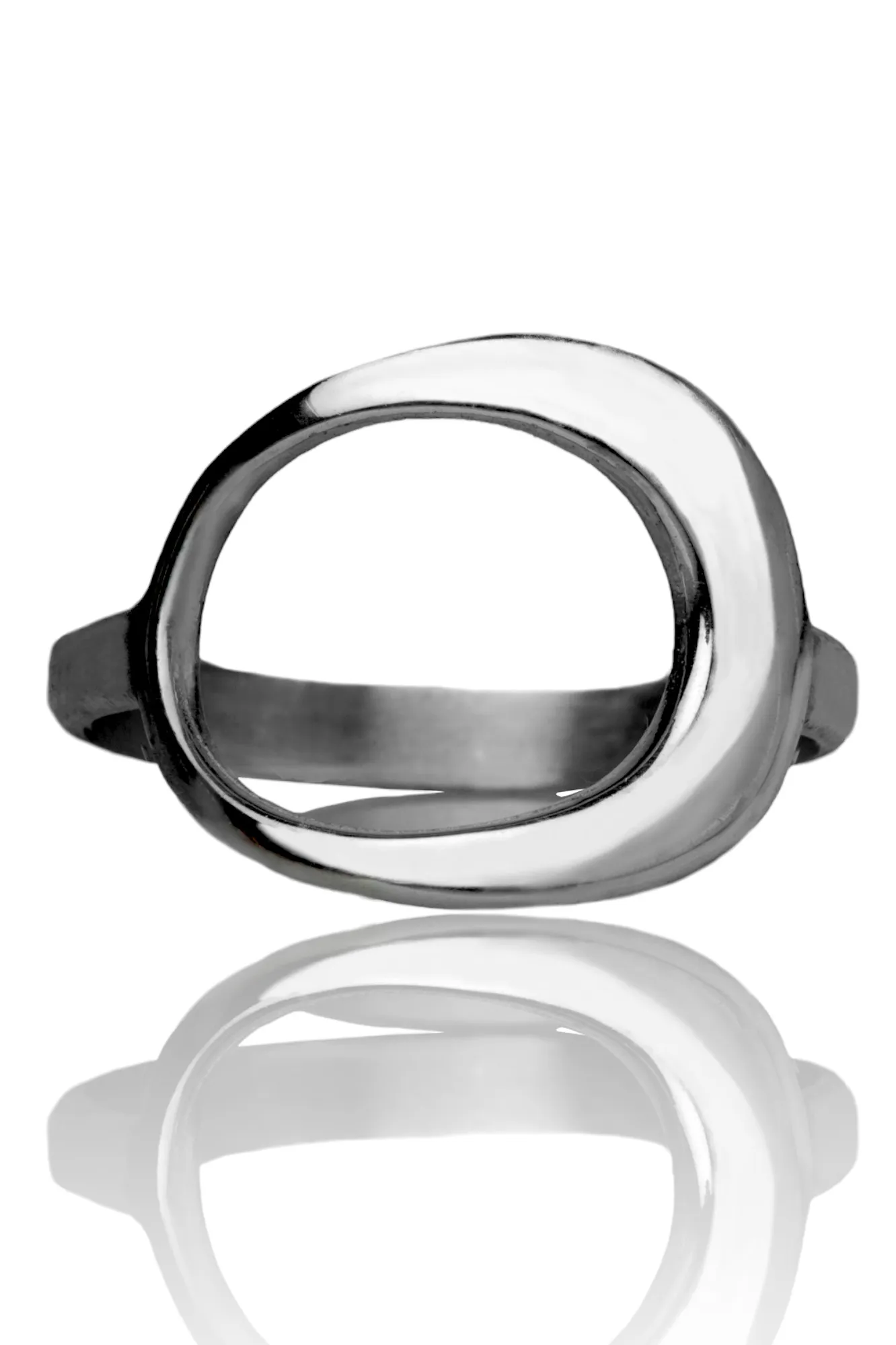 Handmade Jewellery | Oval handmade minimal silver ring gallery 1