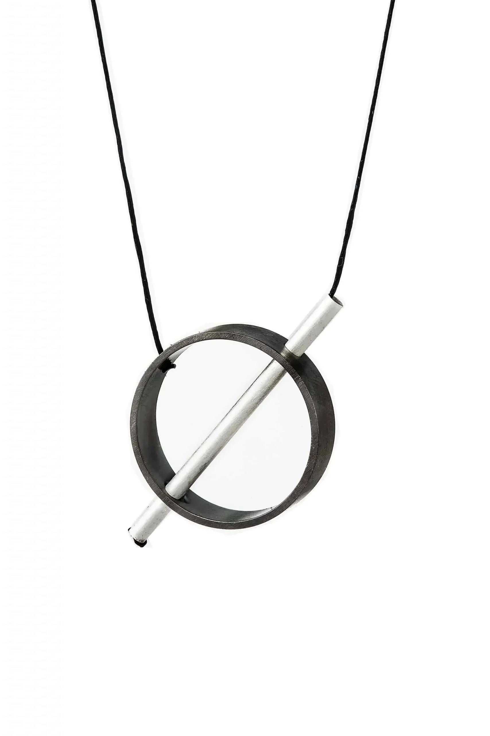 Handmade Jewellery | Minimal geometric circular bronze necklace gallery 1