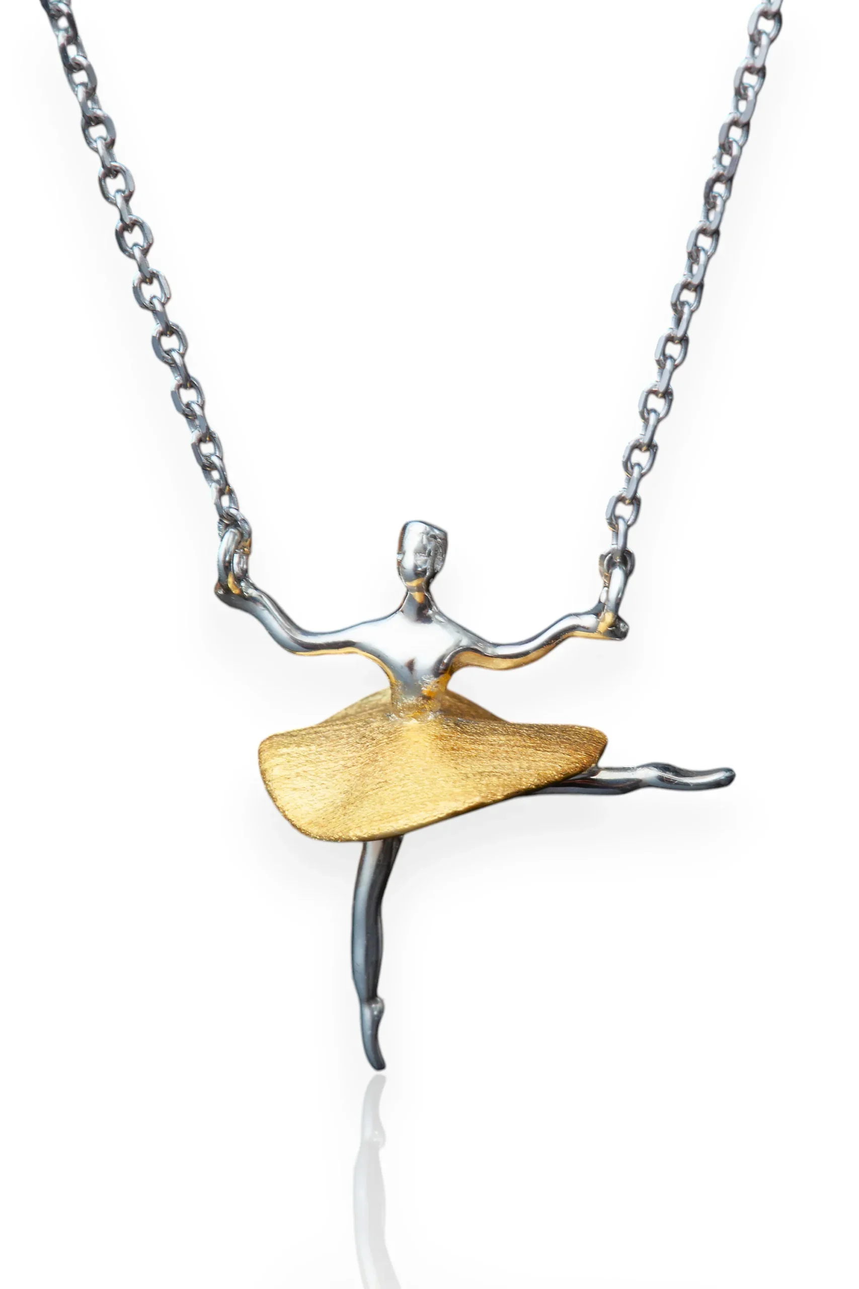Handmade Jewellery | Ballet dancer handmade silver necklace main